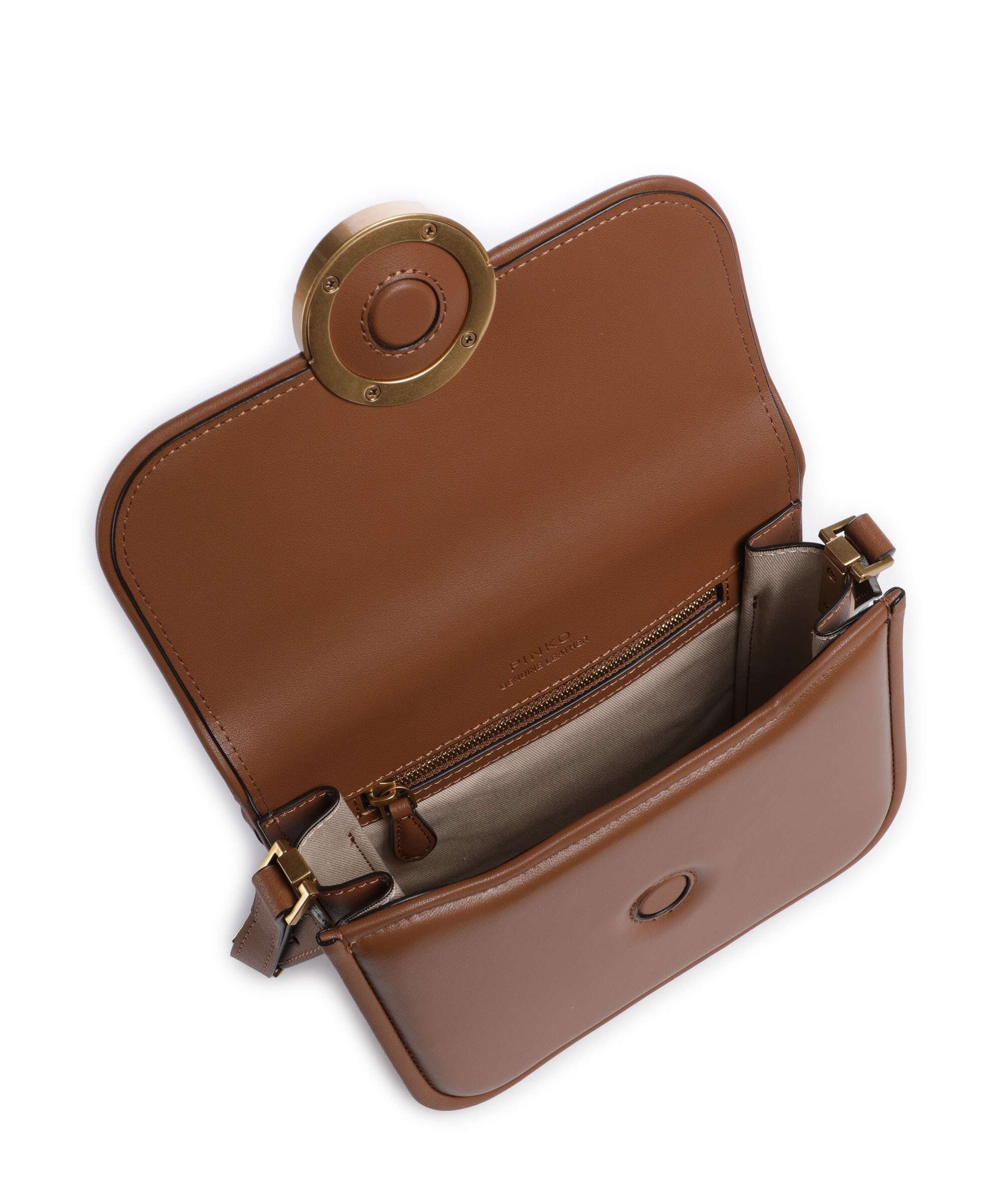 Pinko Love One Mini Crossbody tas marrone/leone/antique gold - Image 6