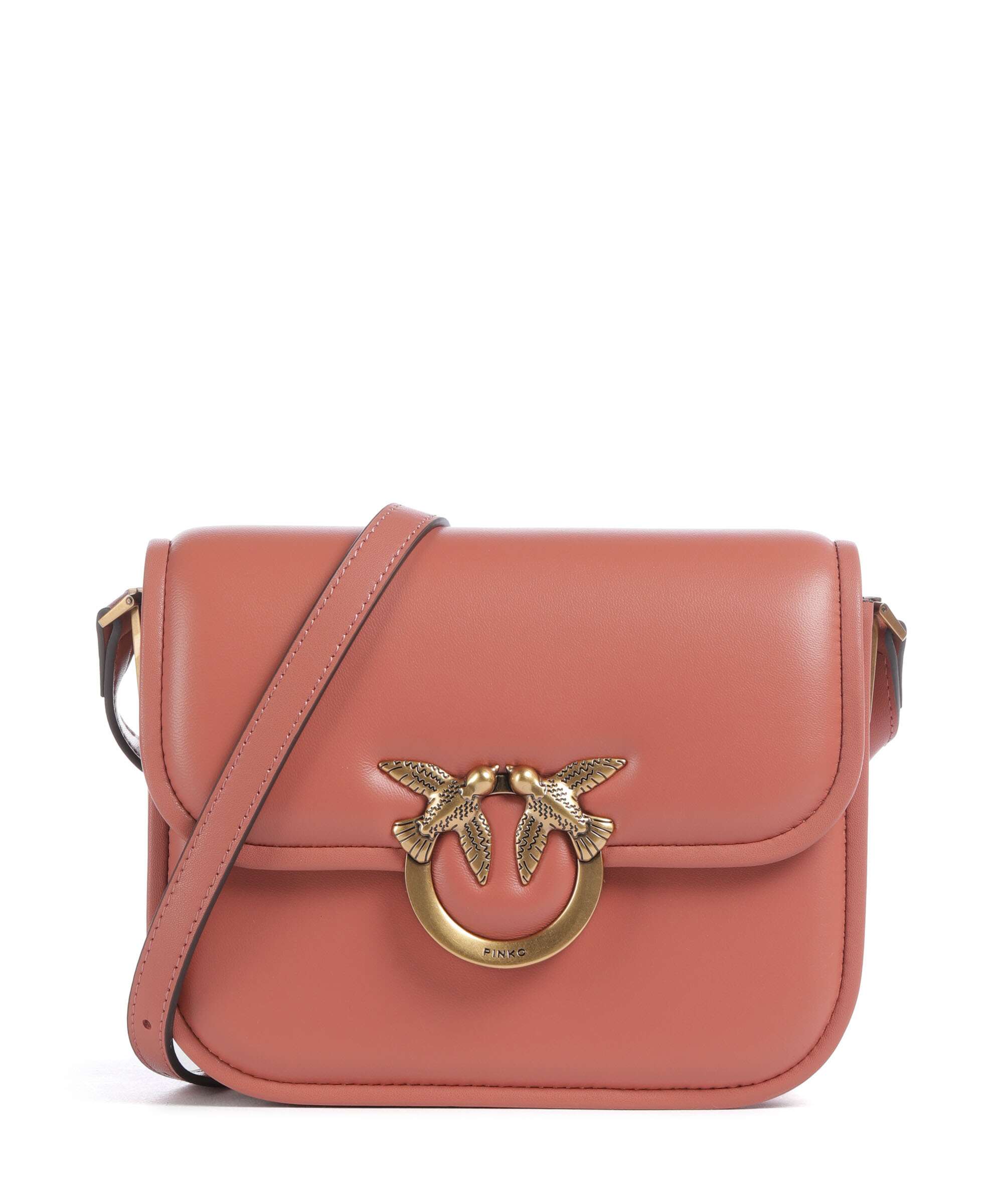 Pinko Love One Mini Crossbody tas marrone aragona/antique gold