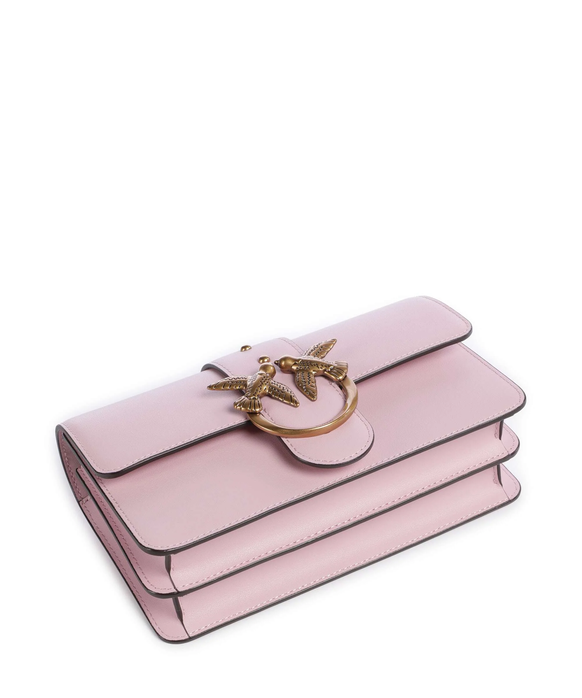 Pinko Love One Mini Crossbody tas rosa chiaro/antique gold - Image 5