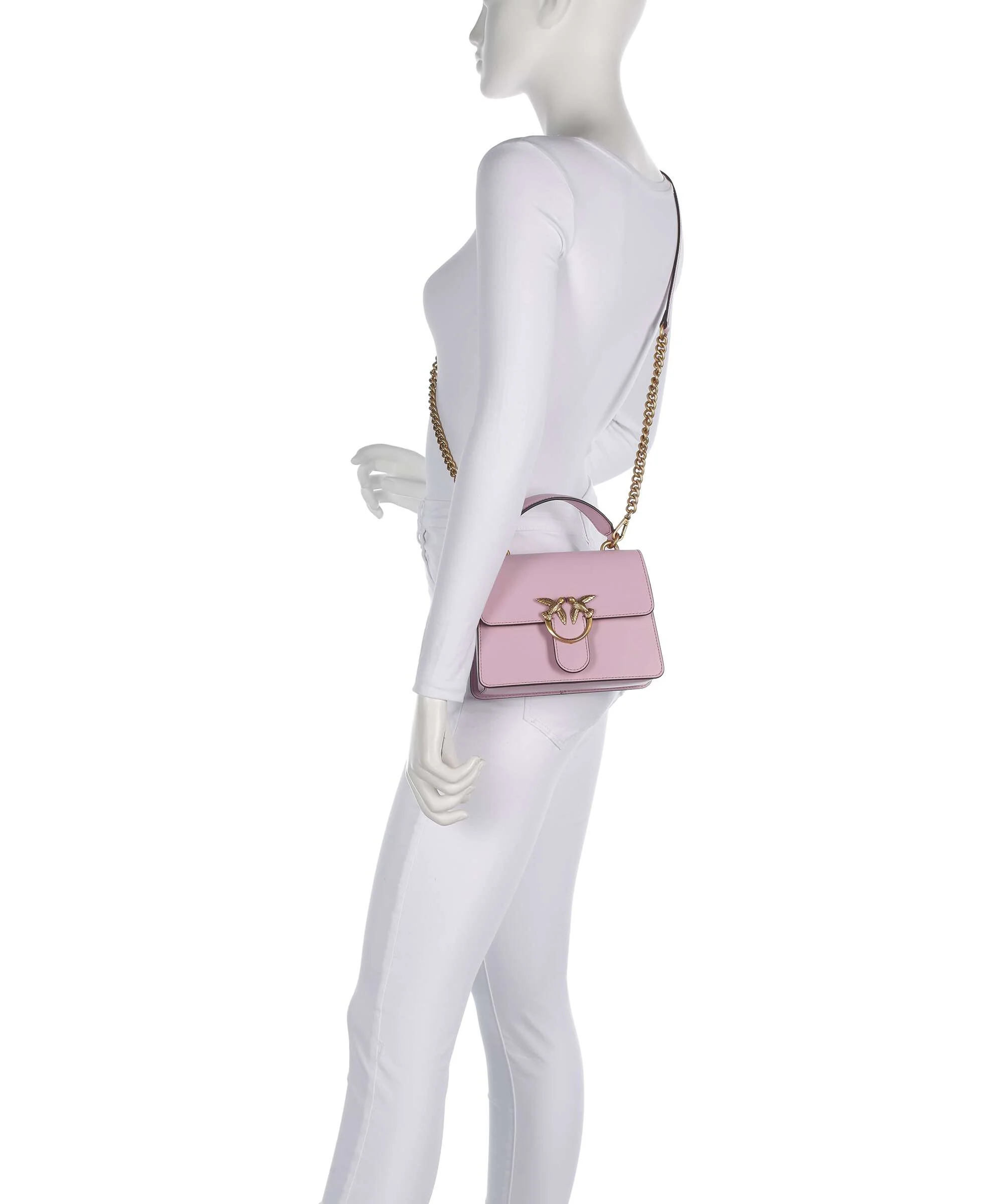 Pinko Love One Mini Handtas rosa chiaro/antique gold - Image 3