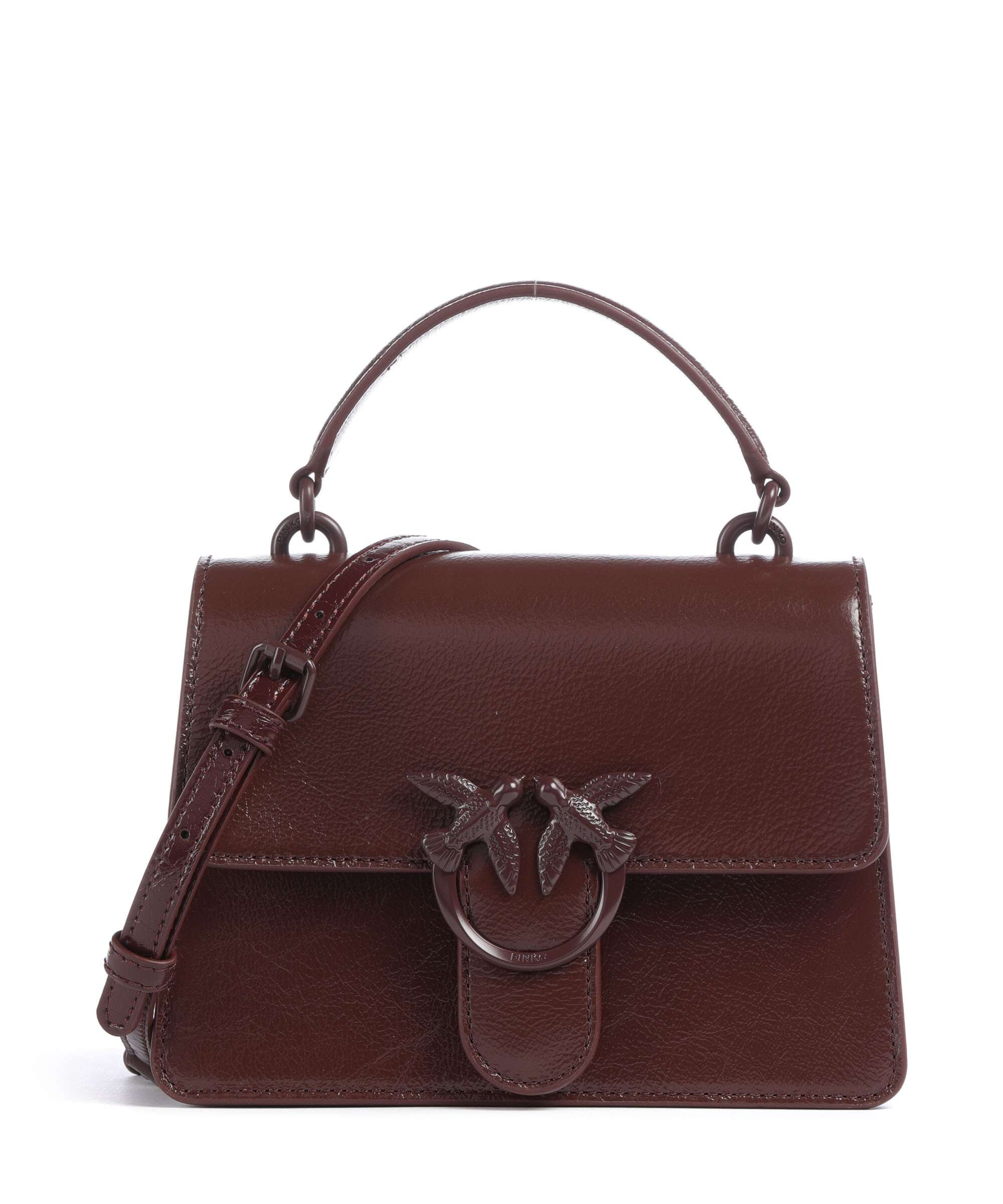 Pinko Love One Mini Handtas burgundy wine