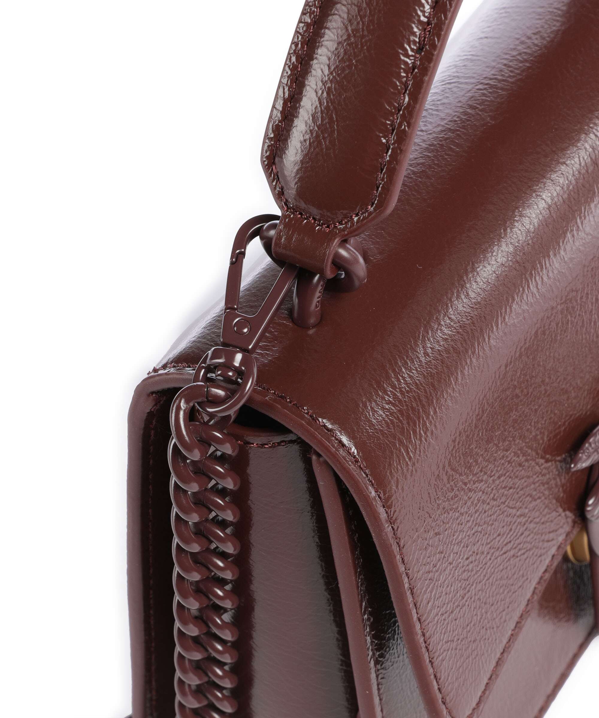 Pinko Love One Mini Handtas burgundy wine - Image 4