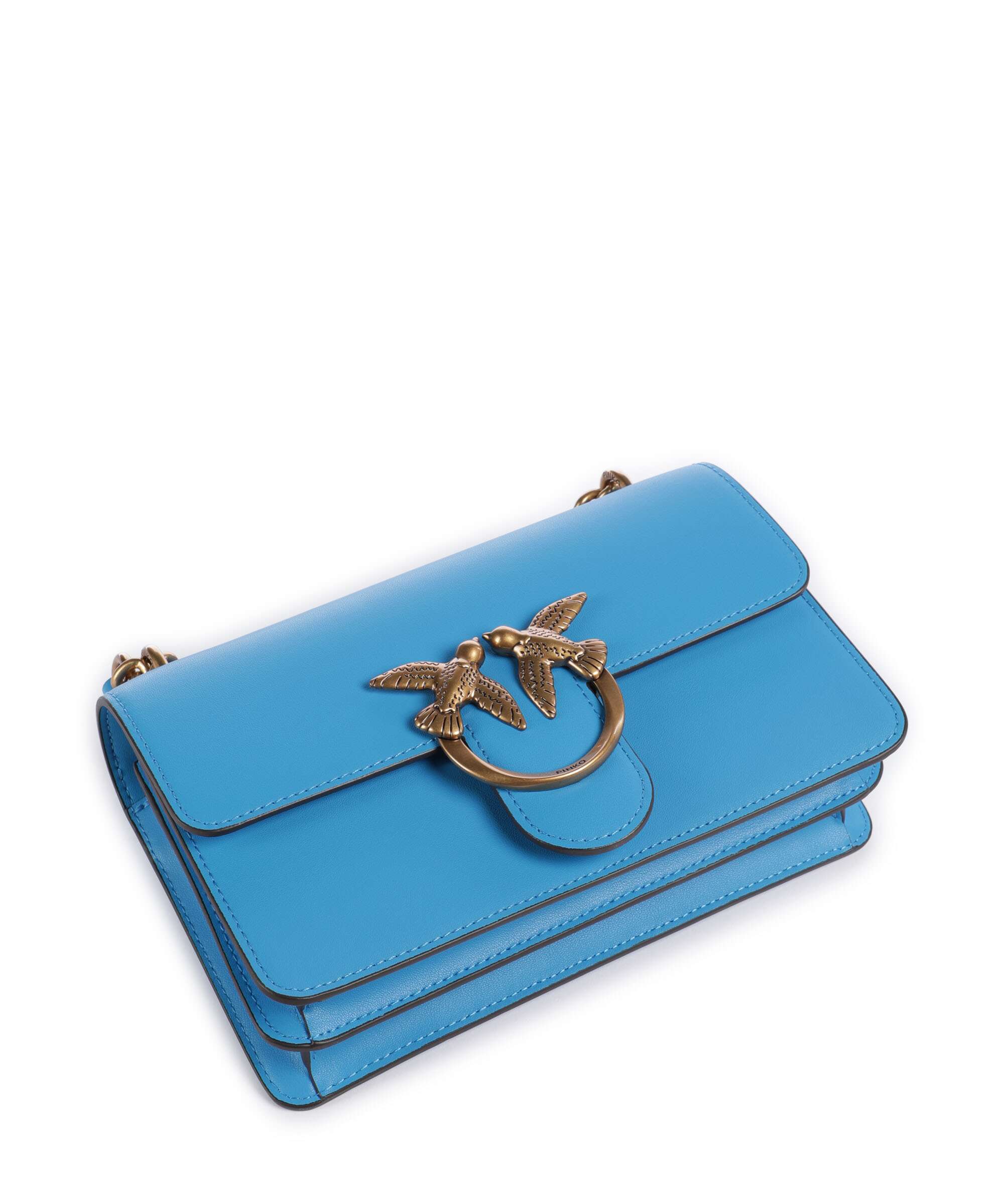 Pinko Love One Mini Schoudertas azzurro dresda/antique gold - Image 6