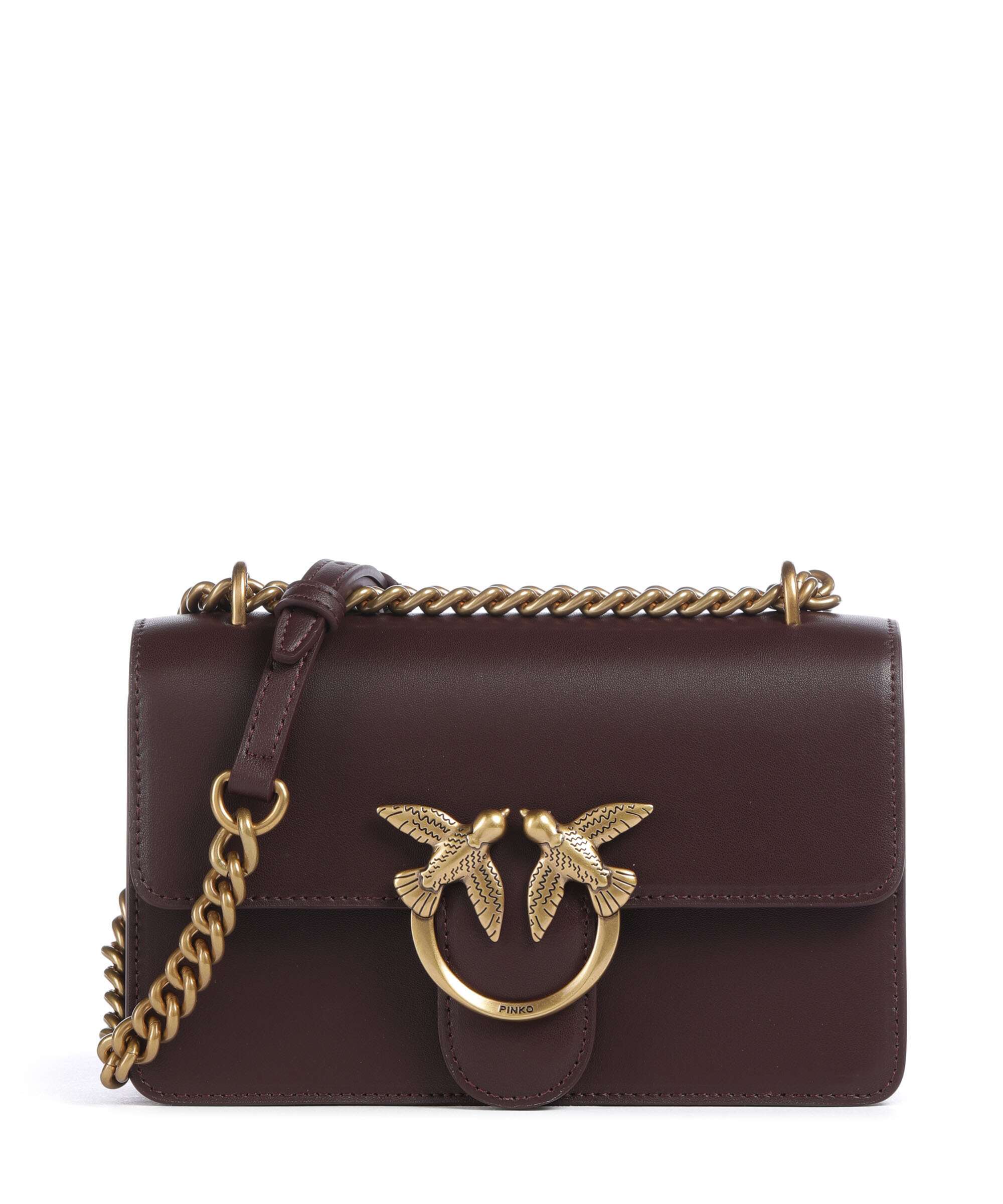 Pinko Love One Mini Schoudertas uva di catawba/antique gold