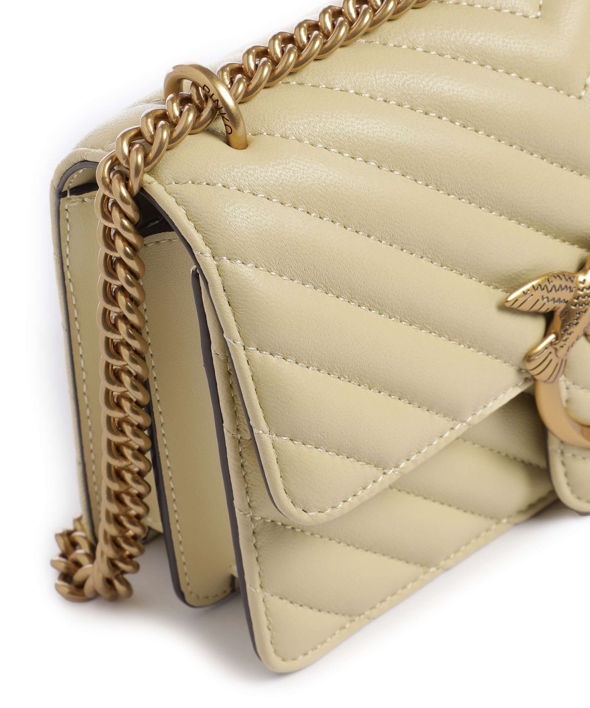 Pinko Love One Mini Schoudertas giallo vaniglia/antique gold - Image 5