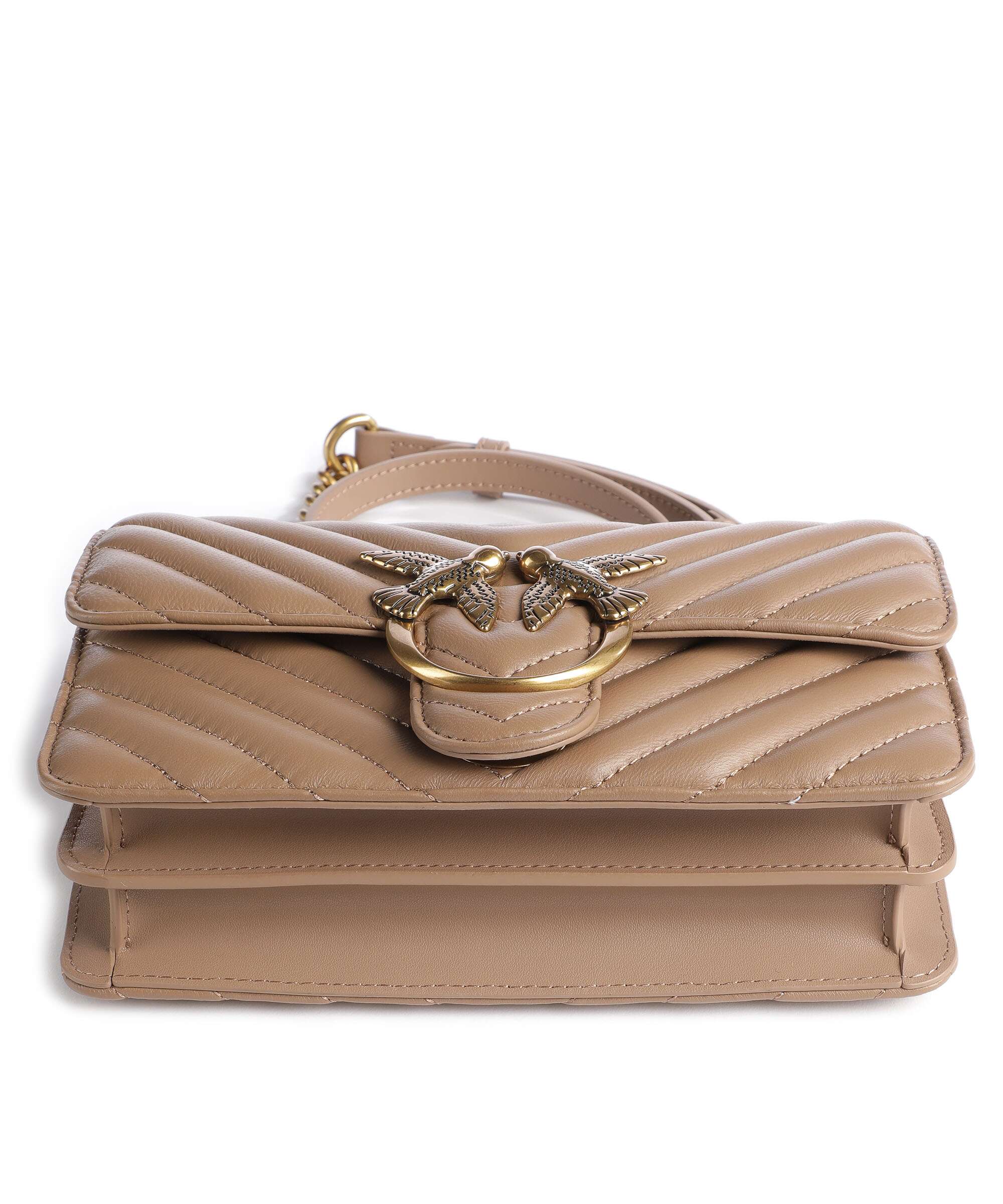 Pinko Love One Mini Schoudertas biscotto zenzero/antique gold - Image 6