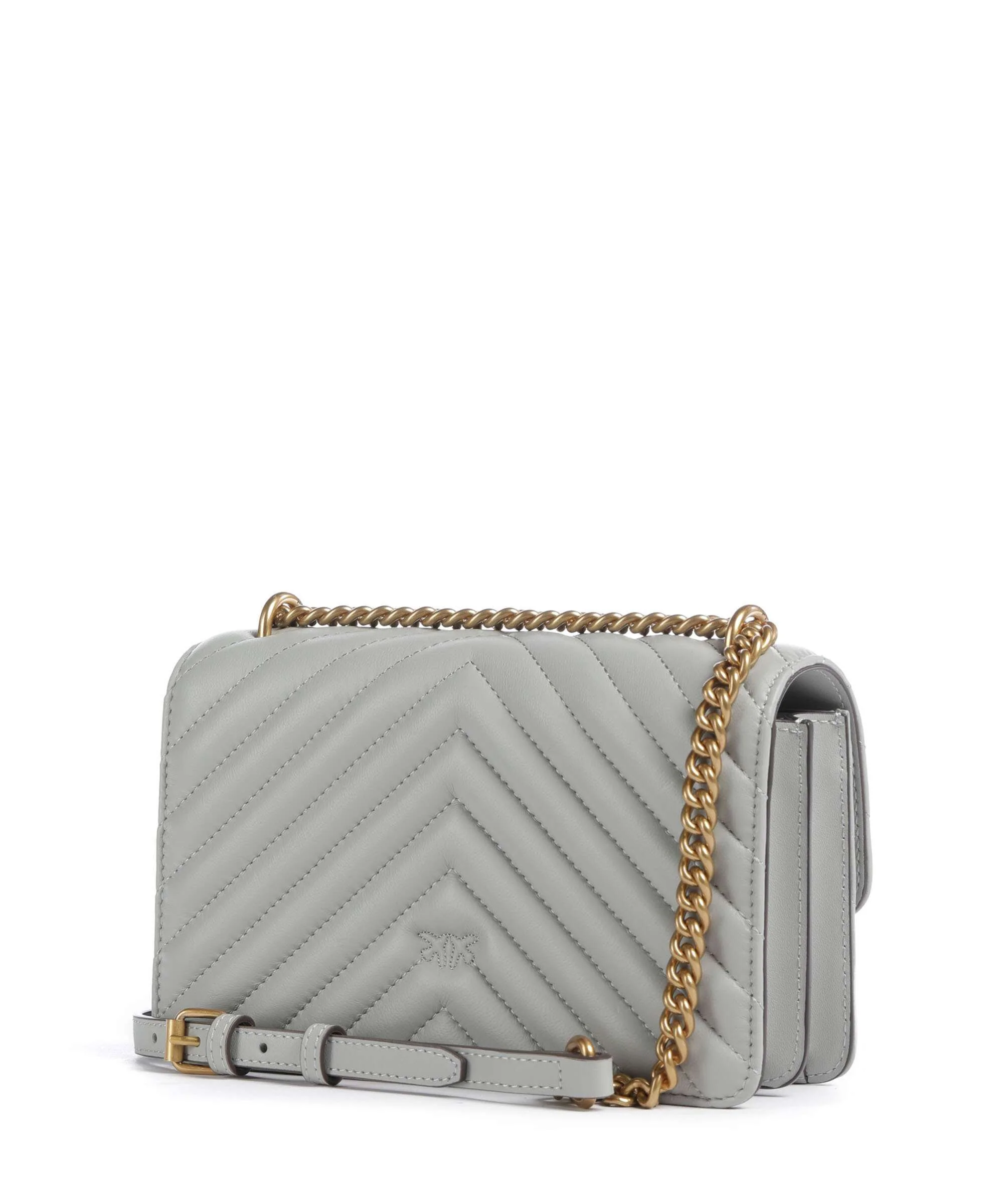 Pinko Love One Mini Schoudertas grigio perla/antique gold - Image 2