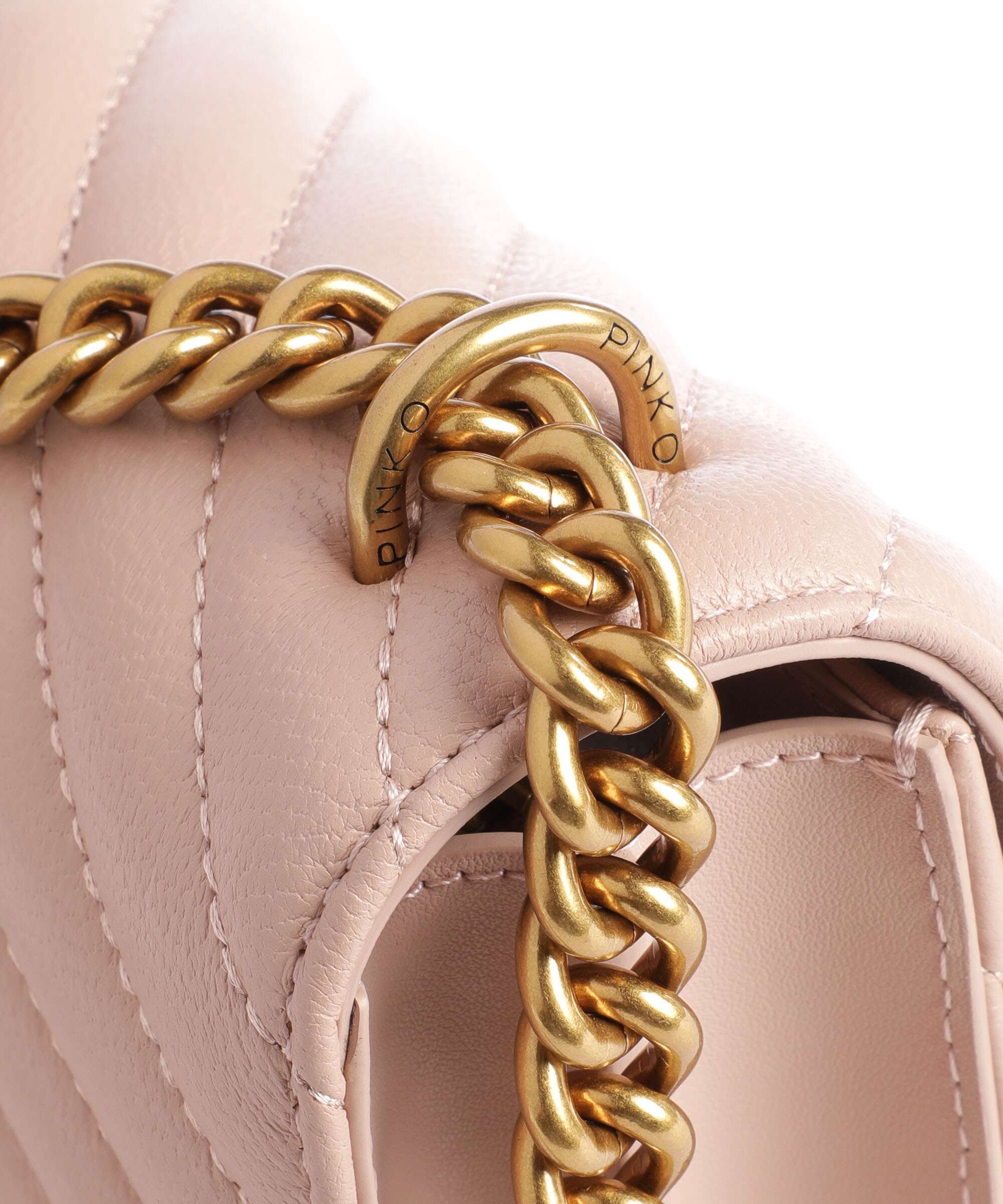 Pinko Love One Mini Schoudertas cipria/antique gold - Image 5