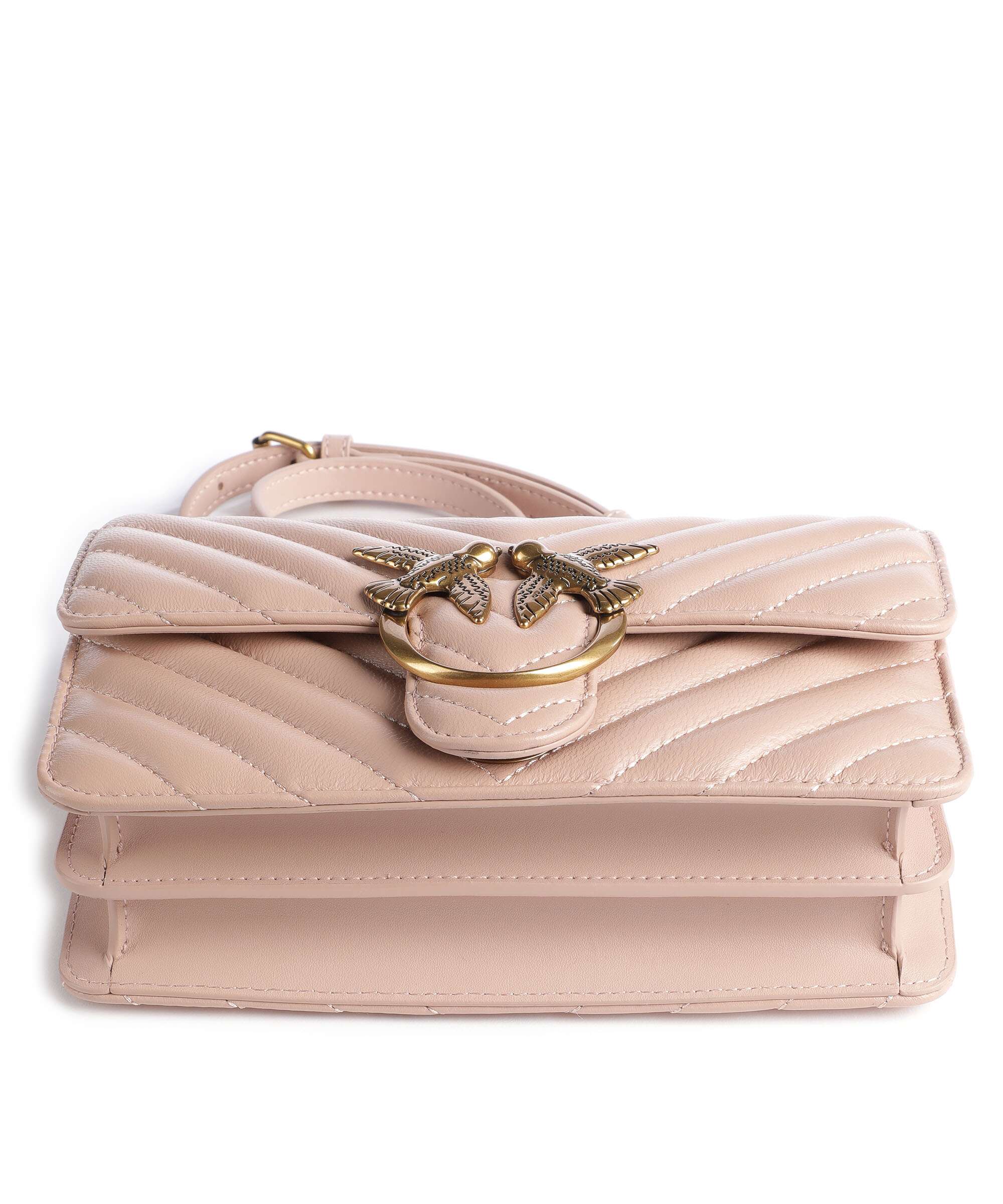 Pinko Love One Mini Schoudertas cipria/antique gold - Image 6