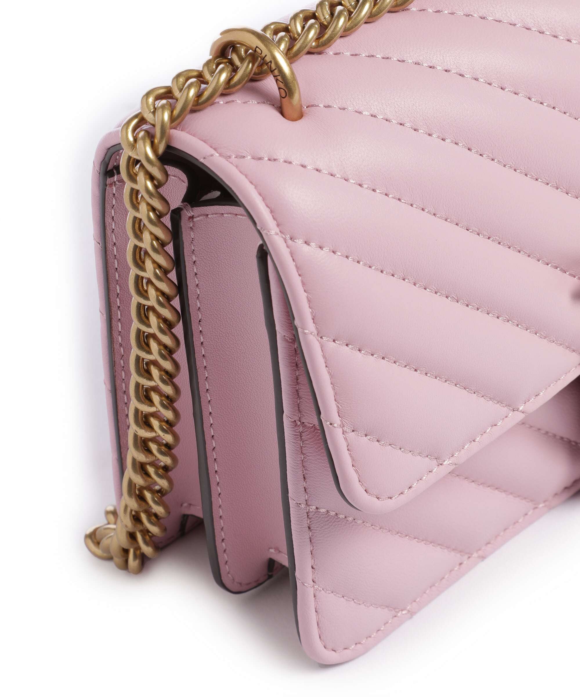 Pinko Love One Mini Schoudertas rosa chiaro/antique gold - Image 5