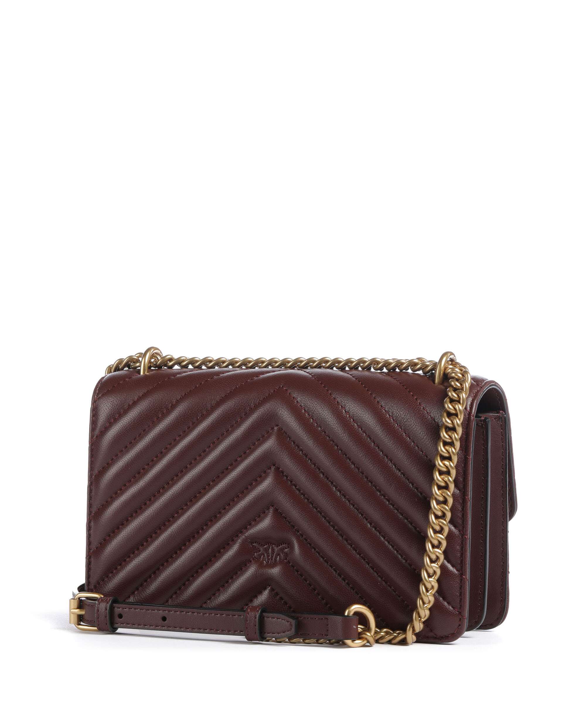 Pinko Love One Mini Schoudertas burgundy wine/antique gold - Image 2