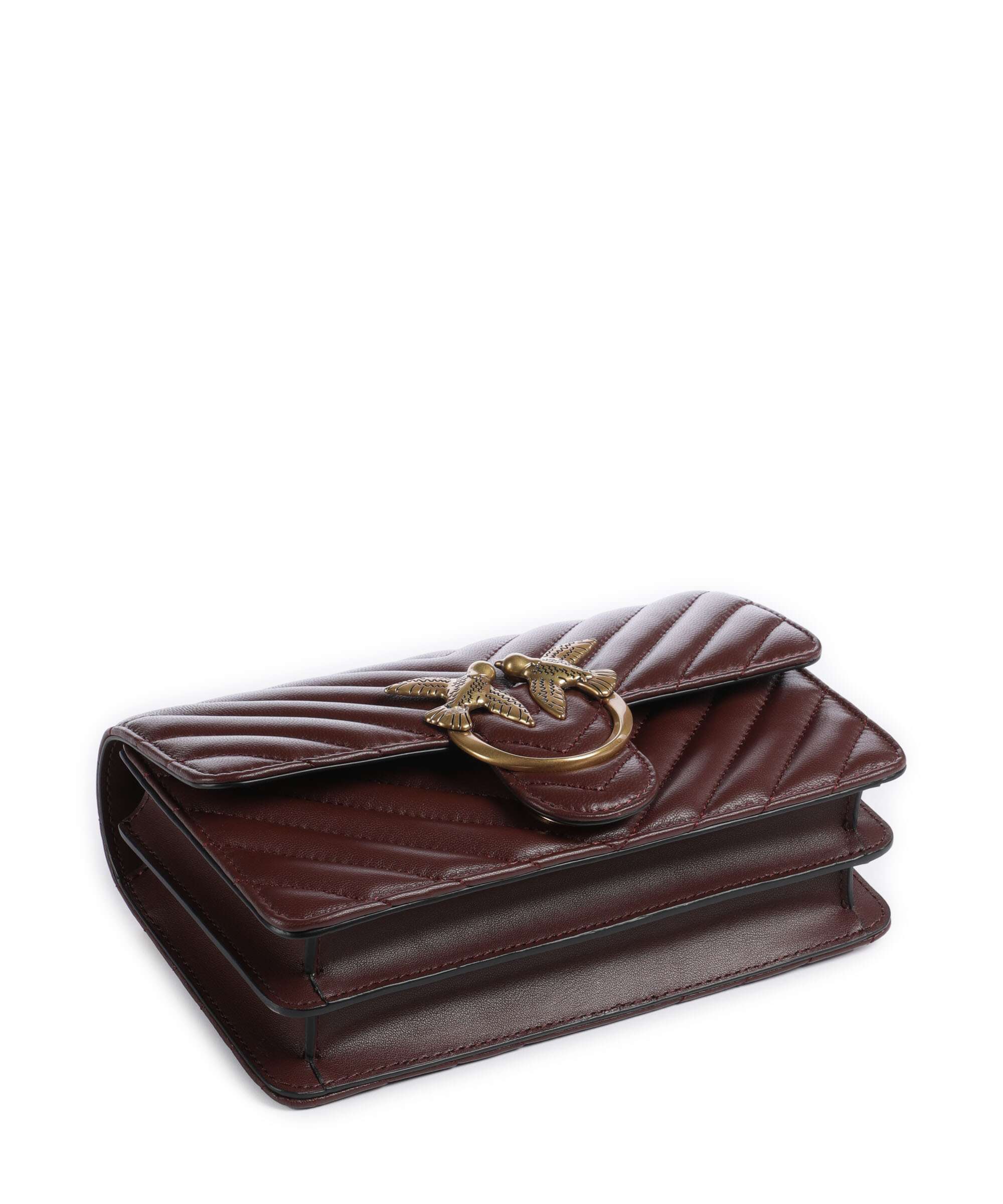 Pinko Love One Mini Schoudertas burgundy wine/antique gold - Image 6