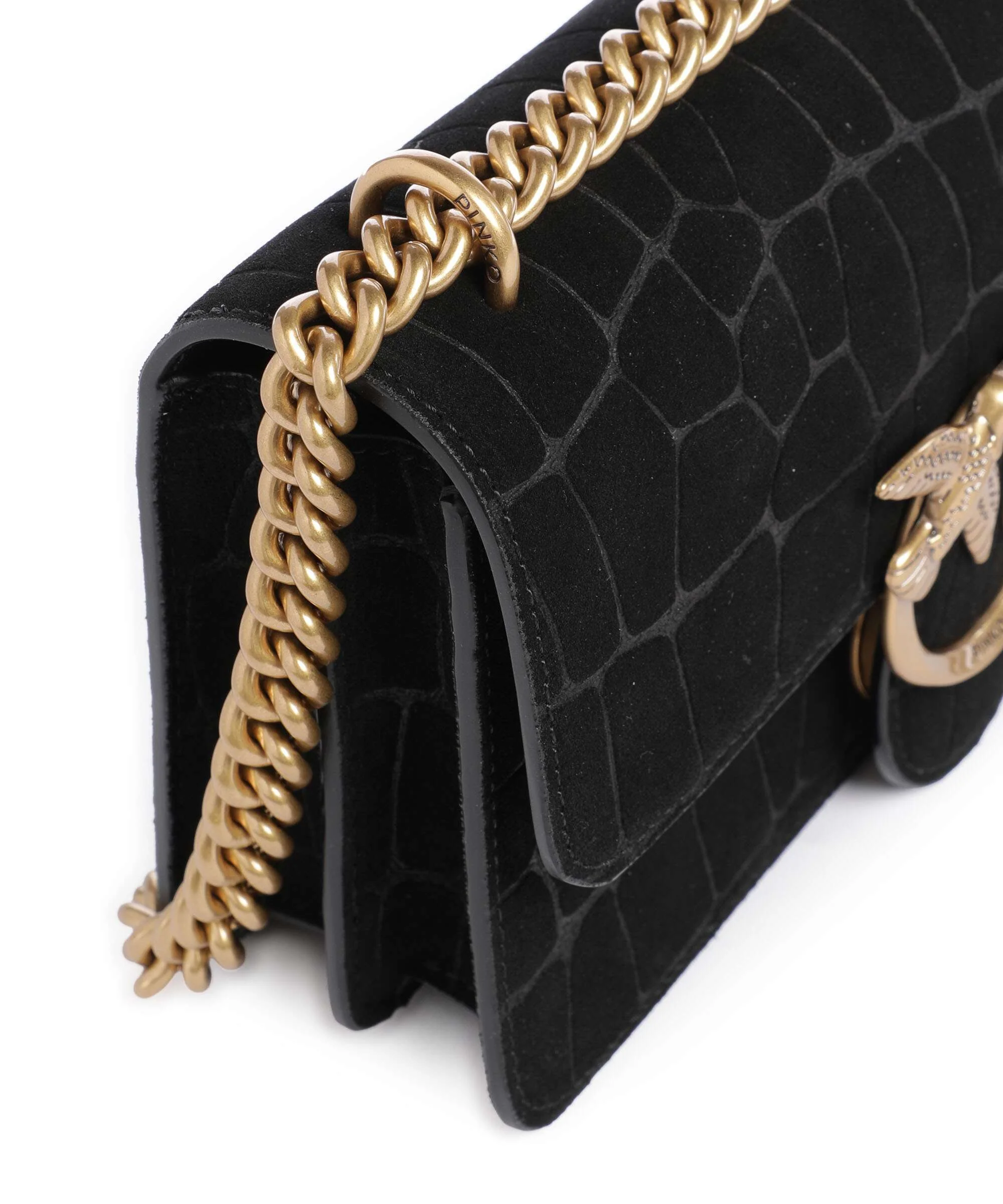 Pinko Love One Mini Schoudertas nero/antique gold - Image 5