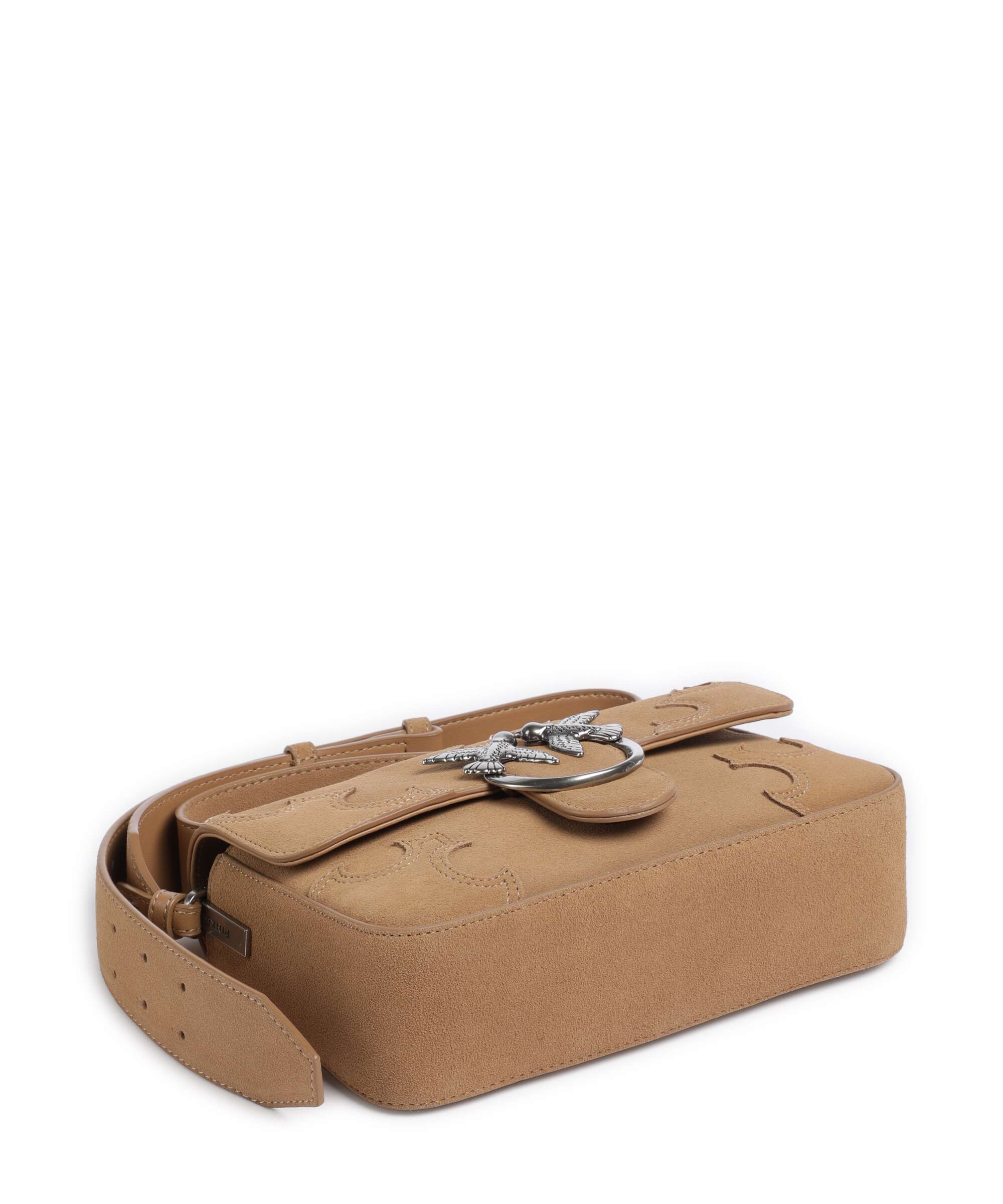 Pinko Love One Mini Slouchy Crossbody tas beige/scoiattolo/old silver - Image 5