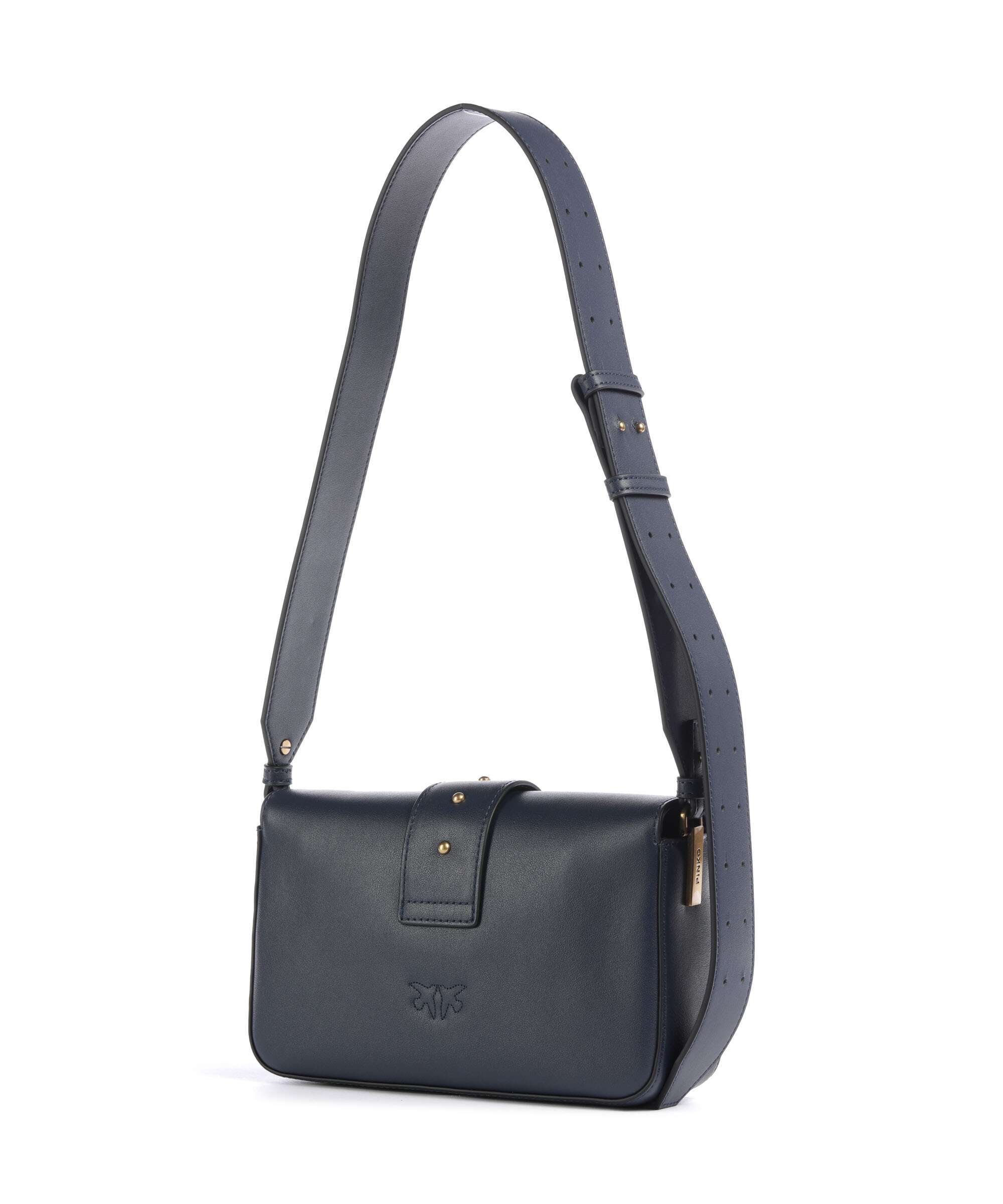 Pinko Love One Mini Slouchy Schoudertas blu indaco ombroso/antique gold - Image 2