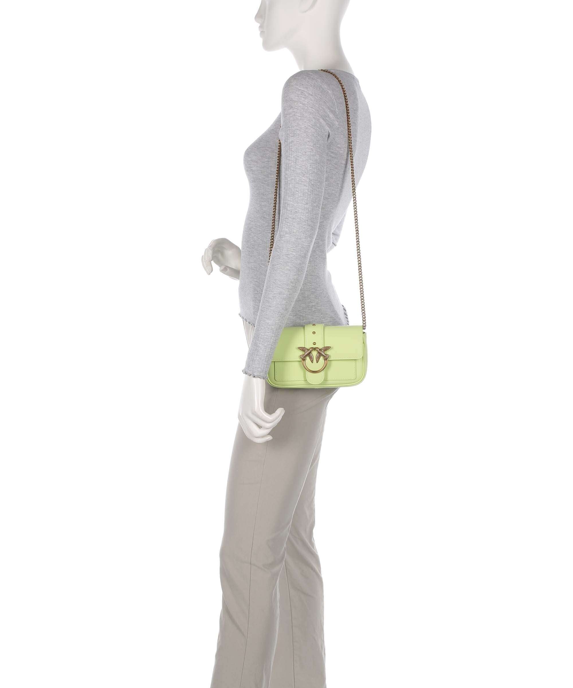 Pinko Love One Pocket Crossbody tas pistacchio/antique gold - Image 3
