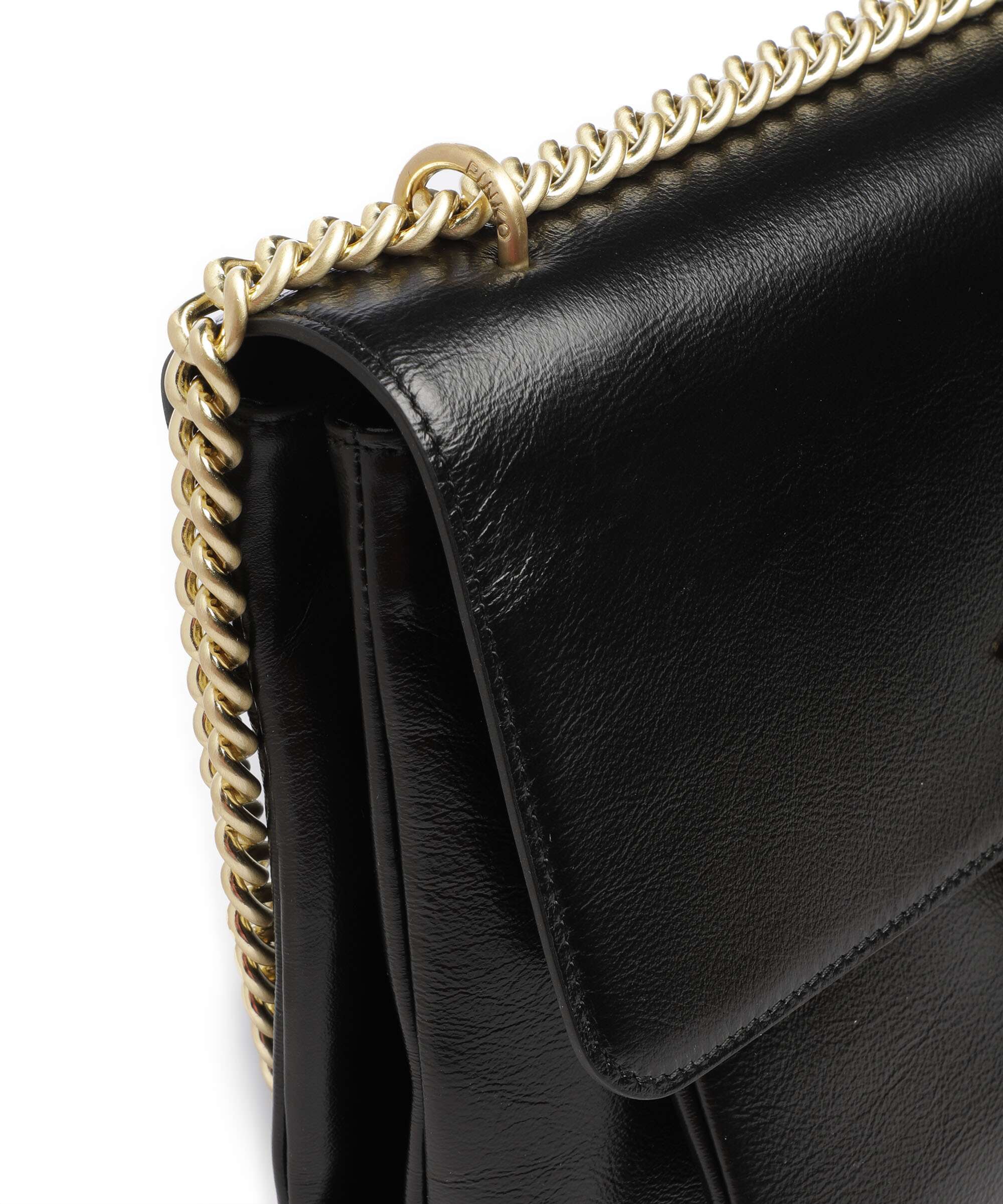 Pinko Love One Soft Big Schoudertas nero limousine/matt gold - Image 5