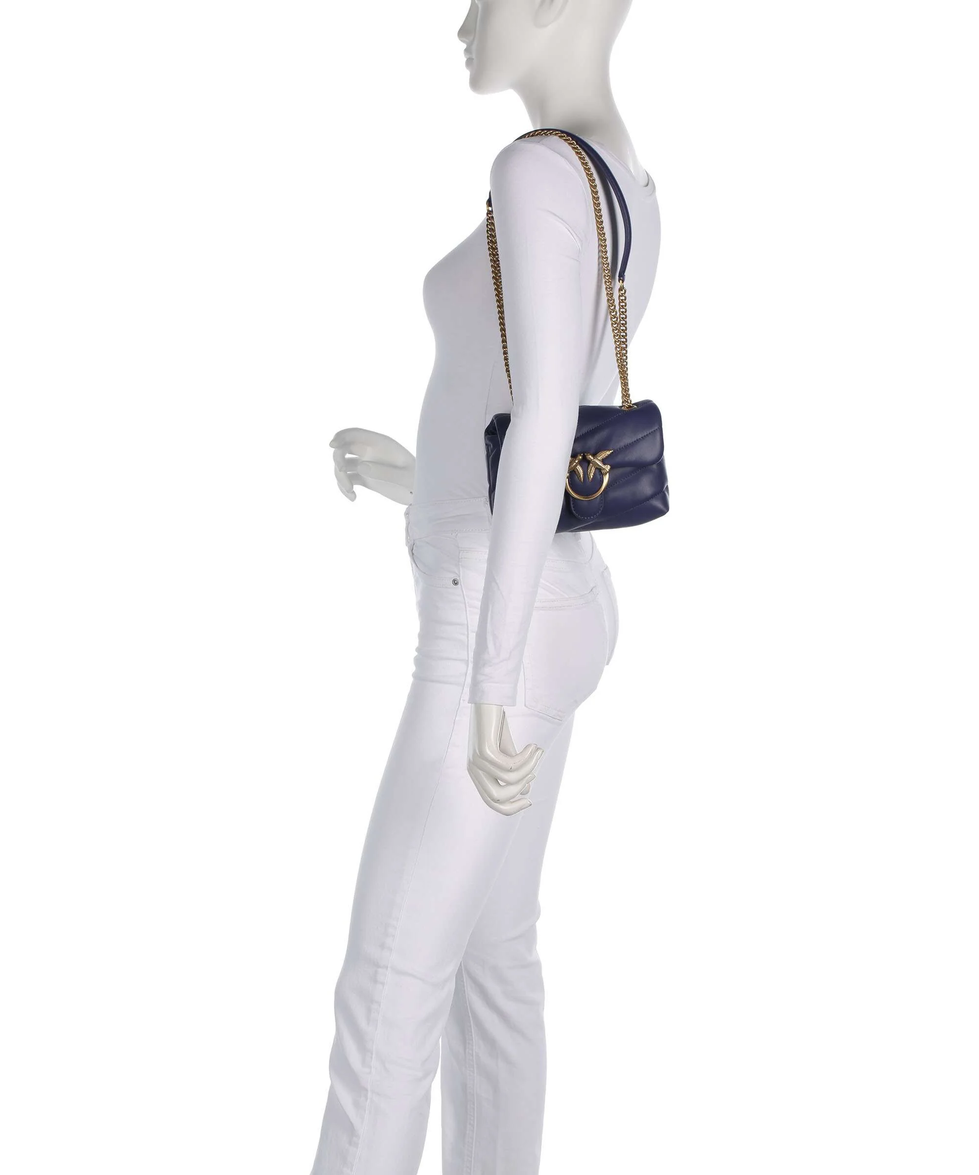 Pinko Love Puff Baby Schoudertas viola/antique gold - Image 4