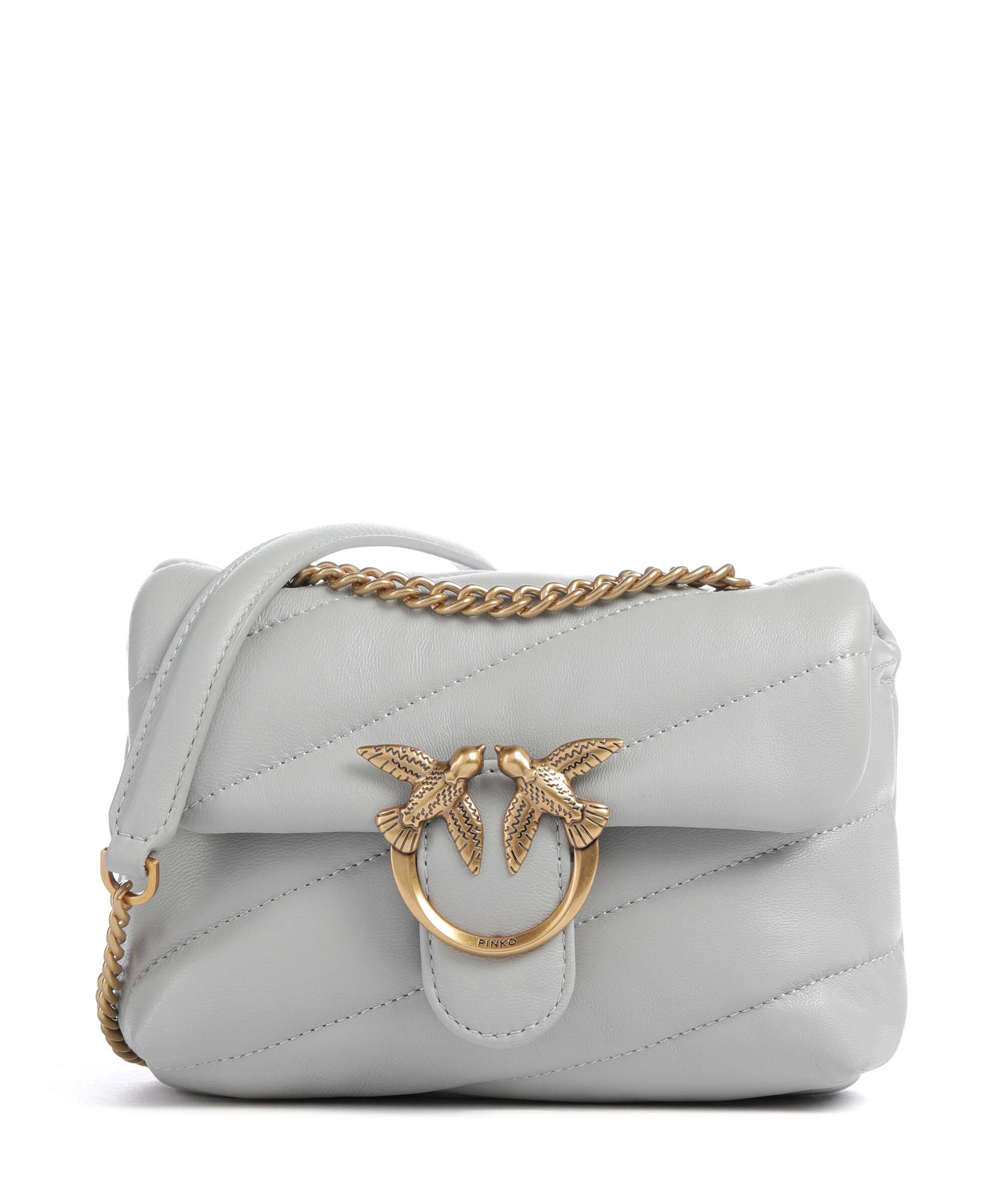Pinko Love Puff Baby Schoudertas grigio perla/antique gold