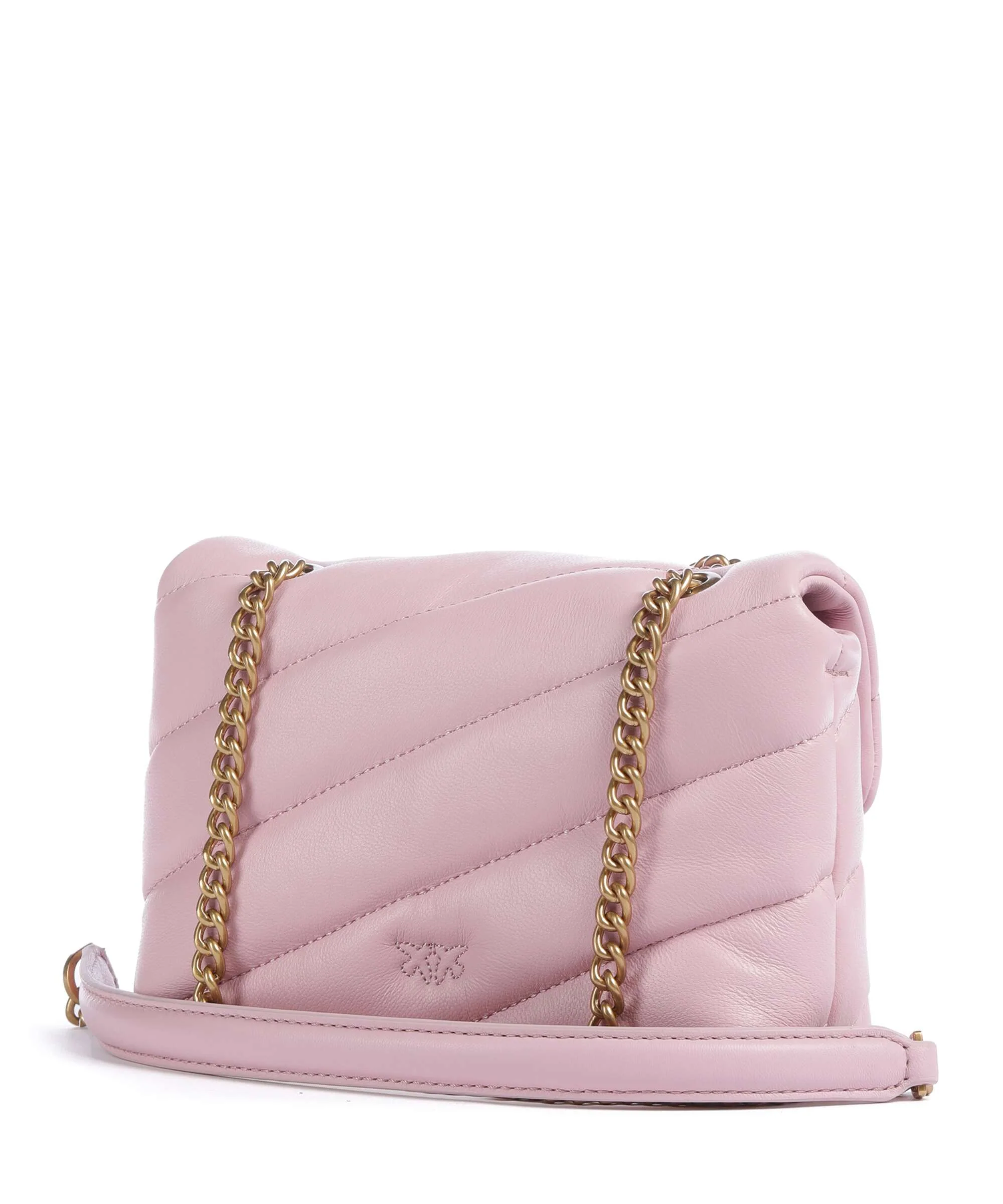 Pinko Love Puff Baby Schoudertas rosa chiaro/antique gold - Image 2