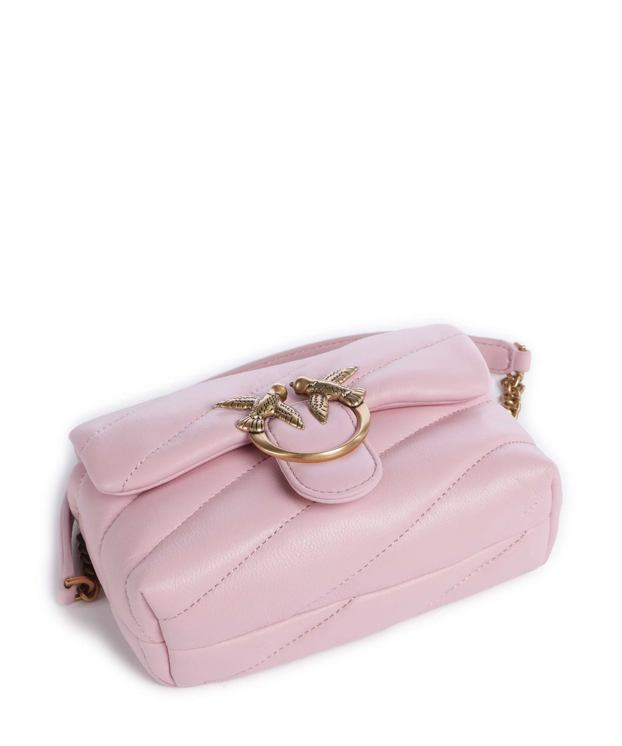 Pinko Love Puff Baby Schoudertas rosa chiaro/antique gold - Image 6