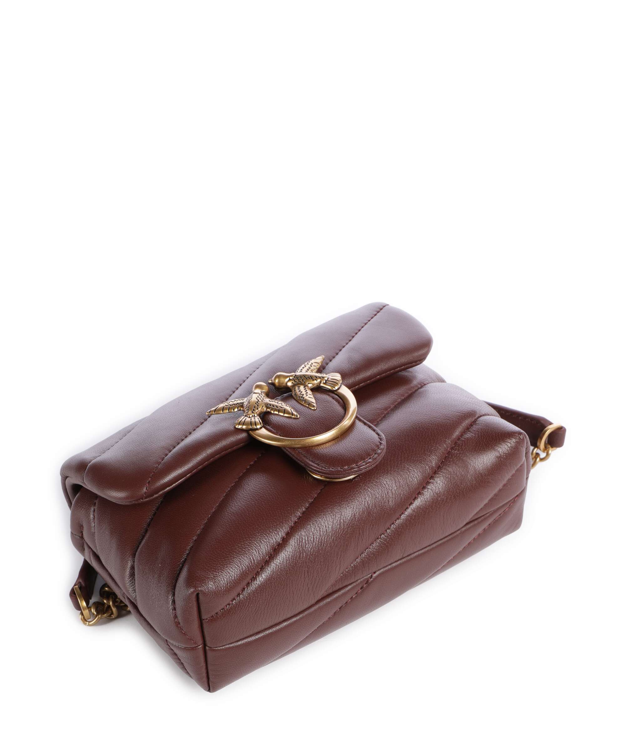 Pinko Love Puff Baby Schoudertas burgundy wine/antique gold - Image 6