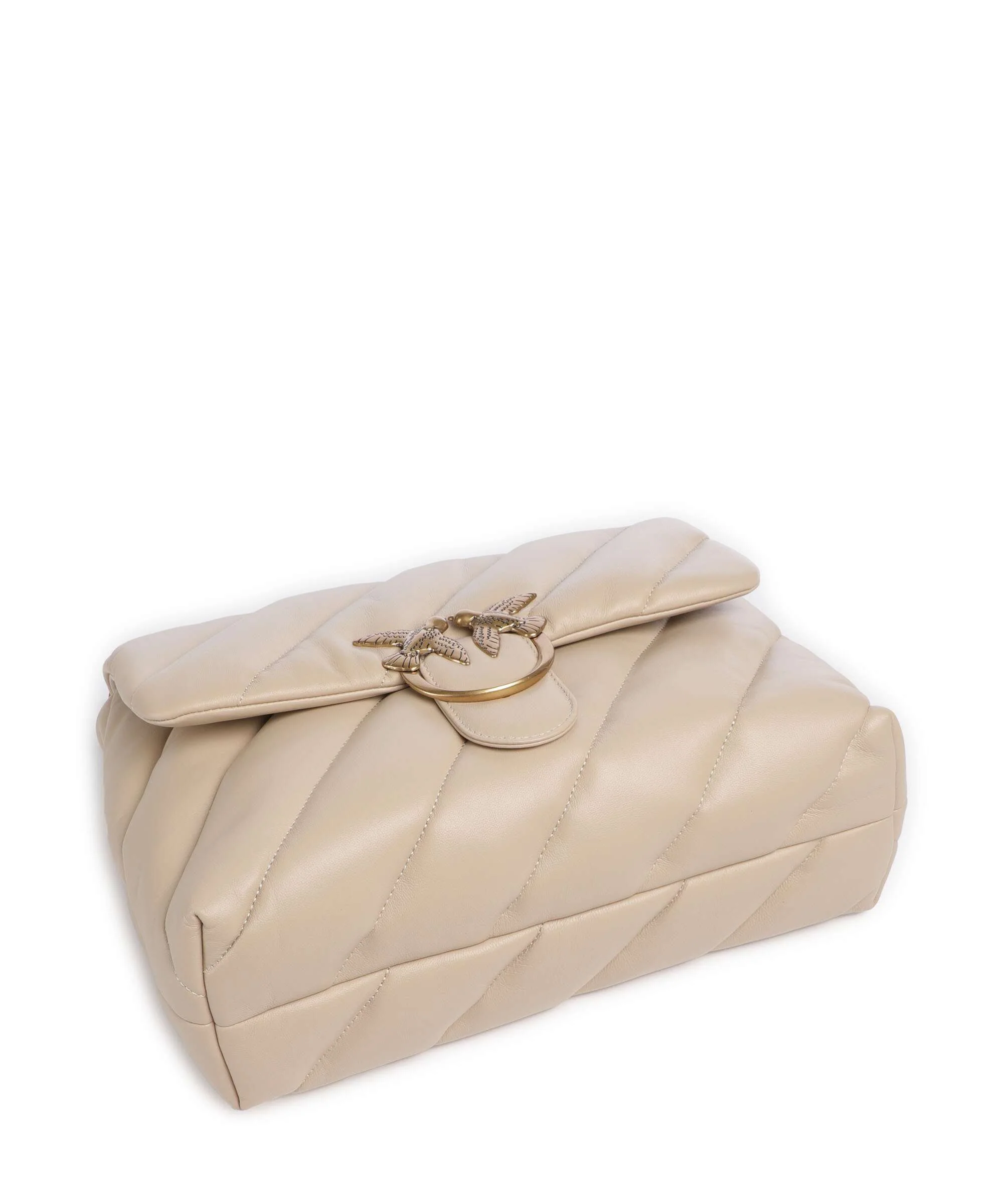 Pinko Love Puff Big Schoudertas beige/grigio fumo/antique gold - Image 5