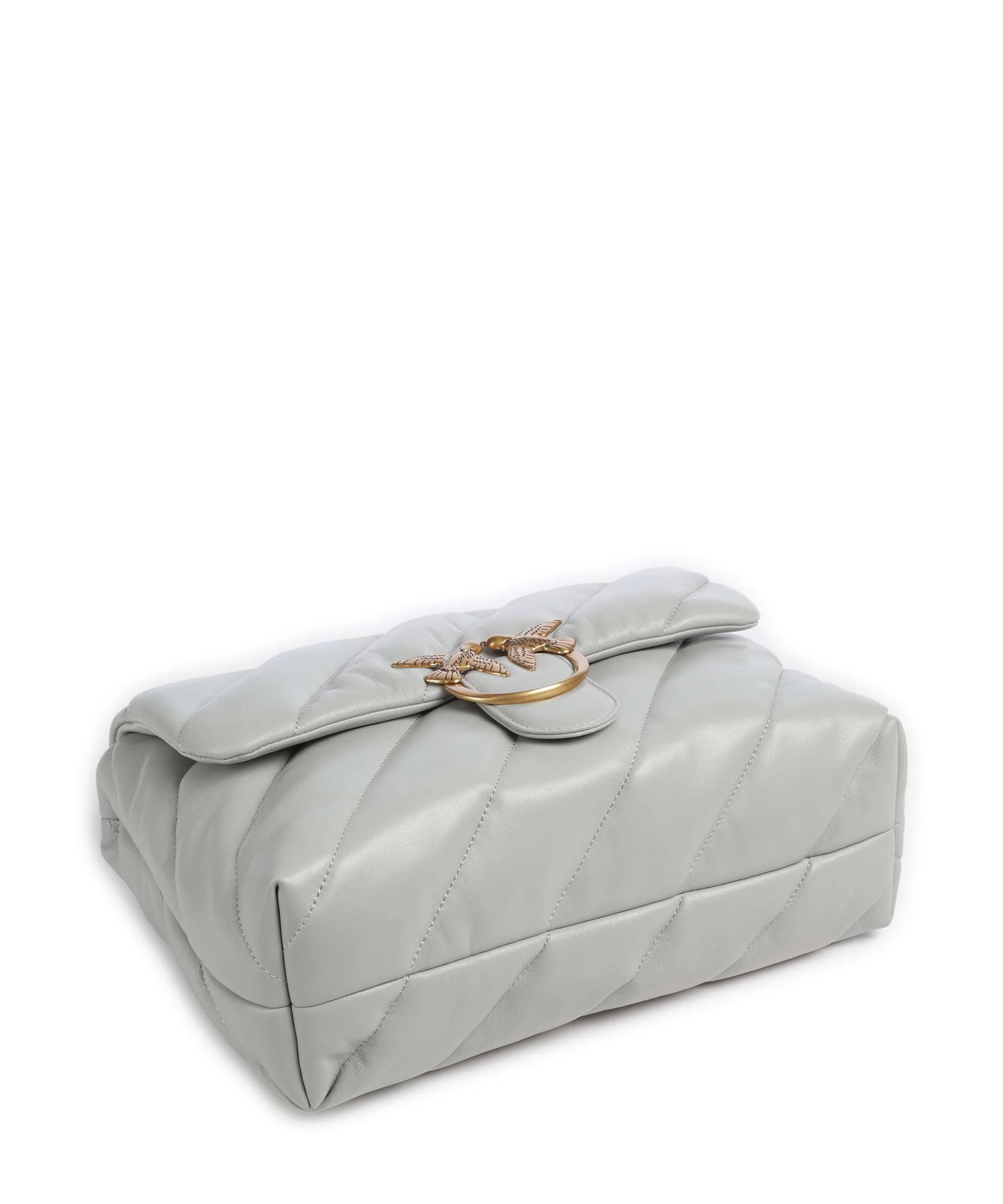 Pinko Love Puff Big Schoudertas grigio perla/antique gold - Image 4