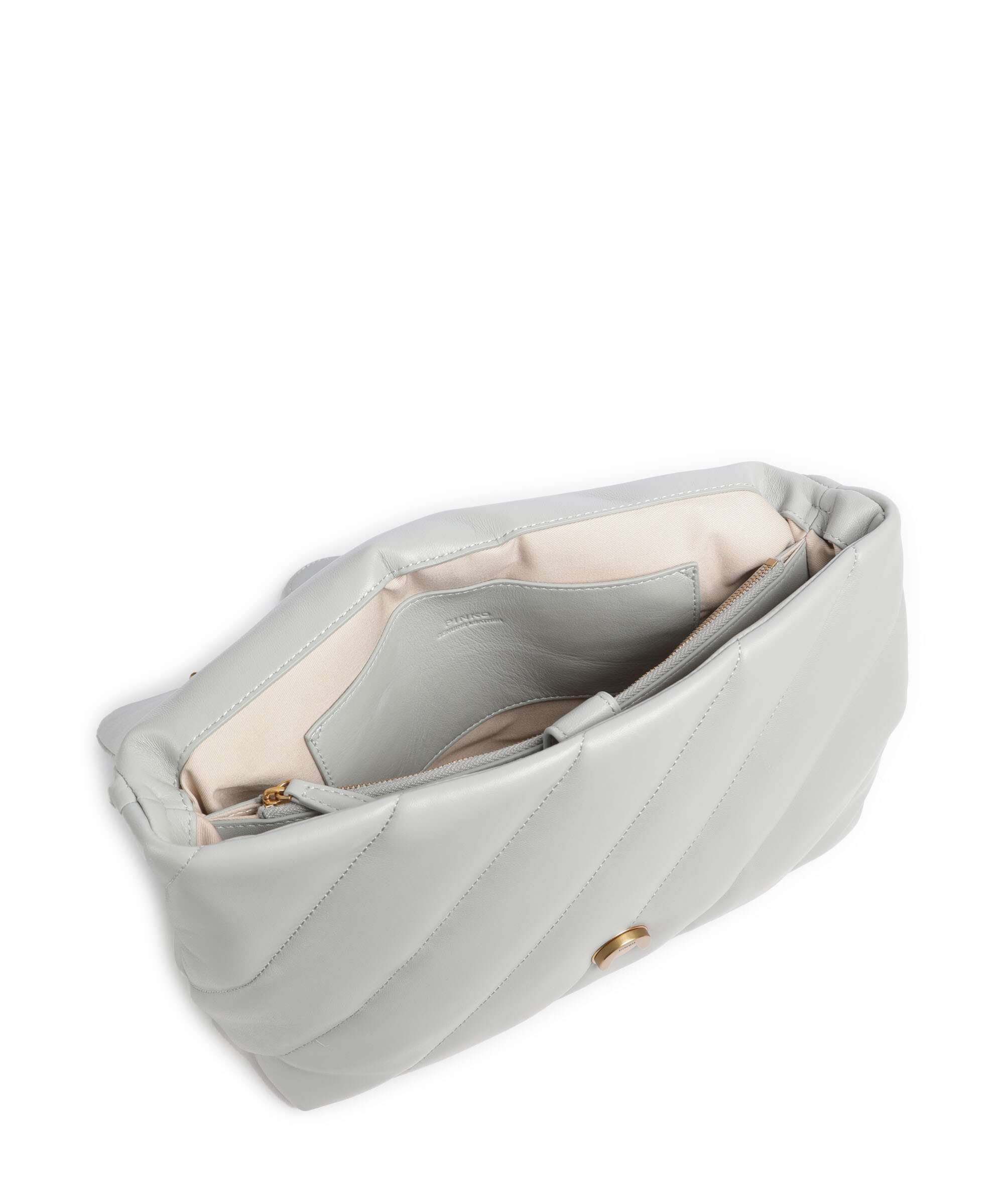 Pinko Love Puff Big Schoudertas grigio perla/antique gold - Image 5