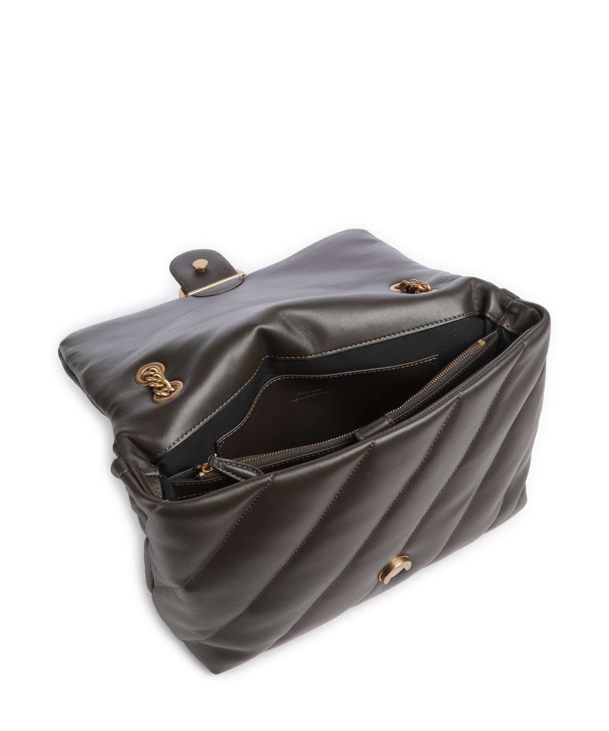Pinko Love Puff Big Schoudertas verde fango/antique gold - Image 5