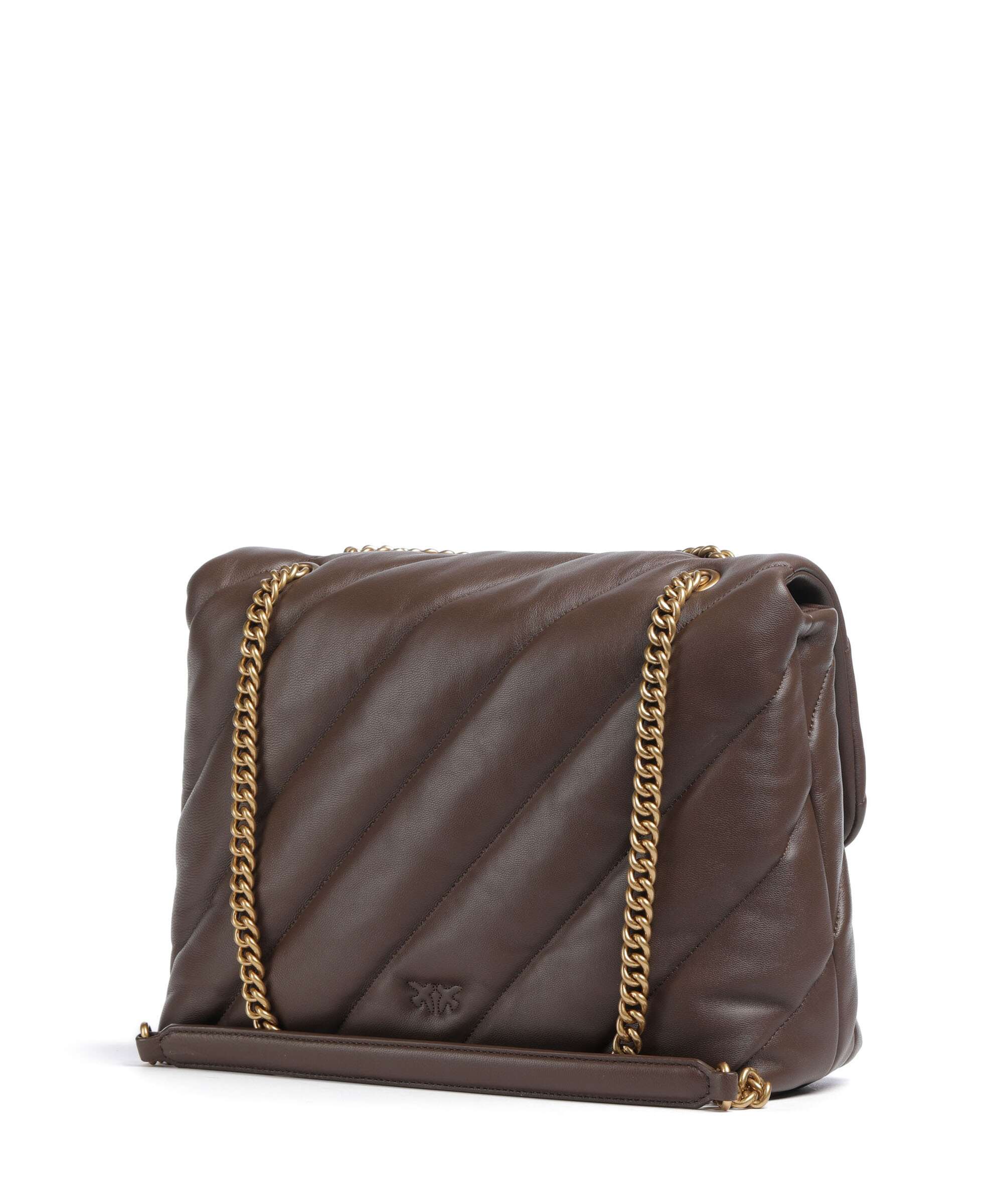 Pinko Love Puff Big Schoudertas marrone castano/antique gold - Image 2