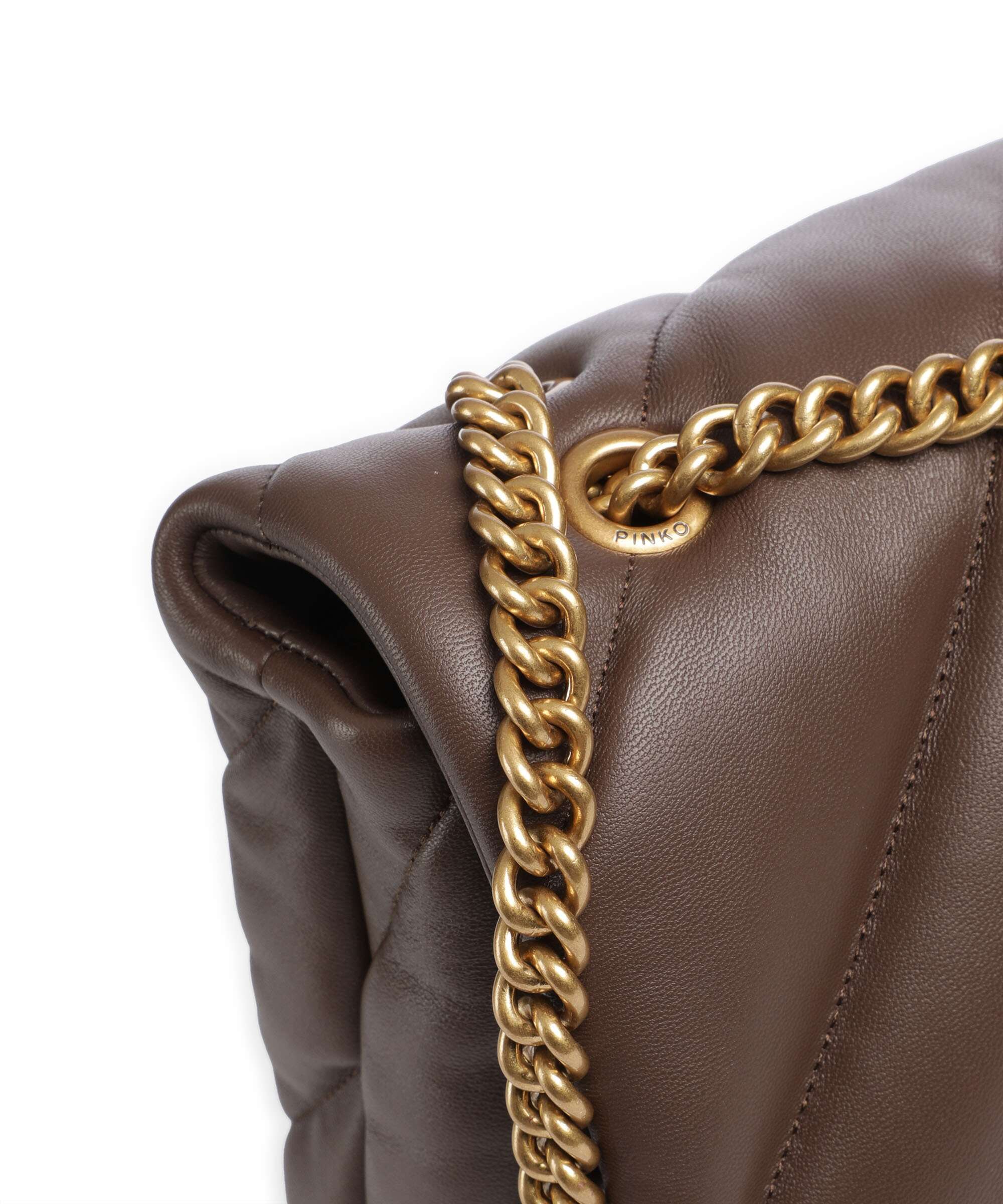 Pinko Love Puff Big Schoudertas marrone castano/antique gold - Image 4