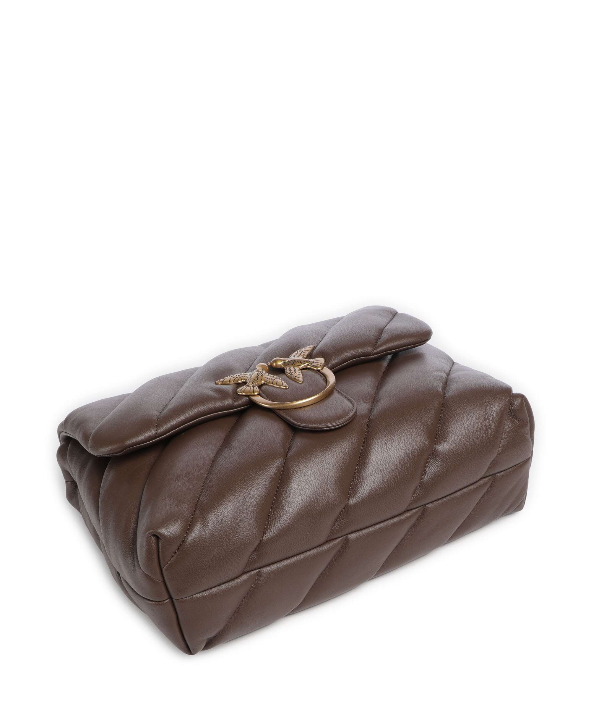 Pinko Love Puff Big Schoudertas marrone castano/antique gold - Image 5