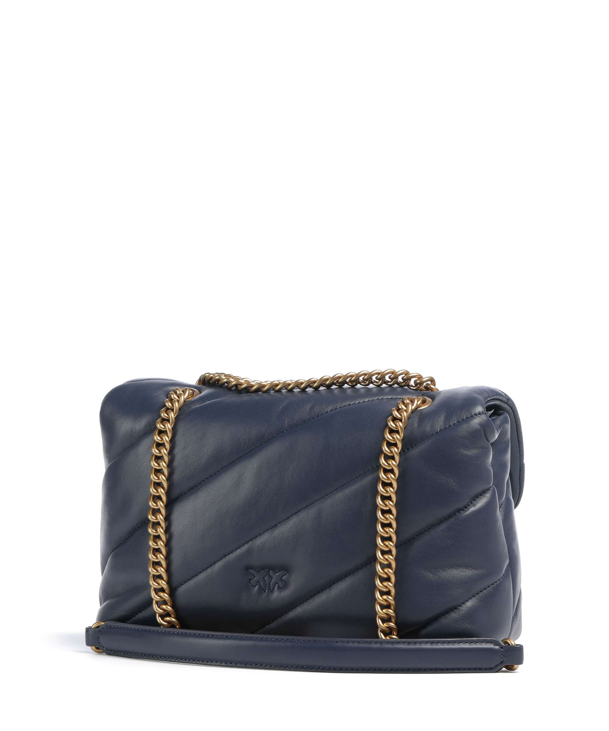 Pinko Love Puff Classic Schoudertas blu indaco ombroso/antique gold - Image 2