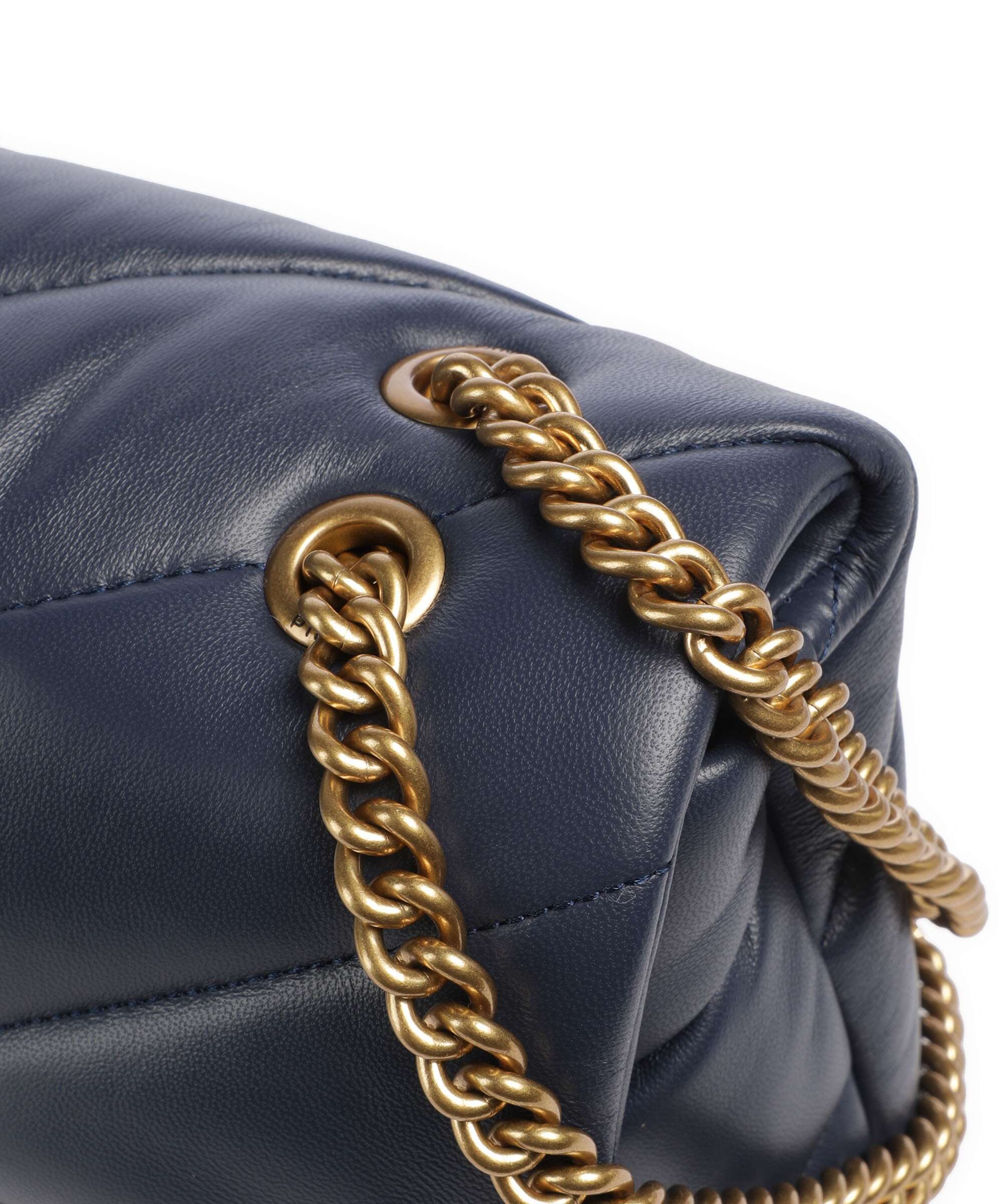 Pinko Love Puff Classic Schoudertas blu indaco ombroso/antique gold - Image 5