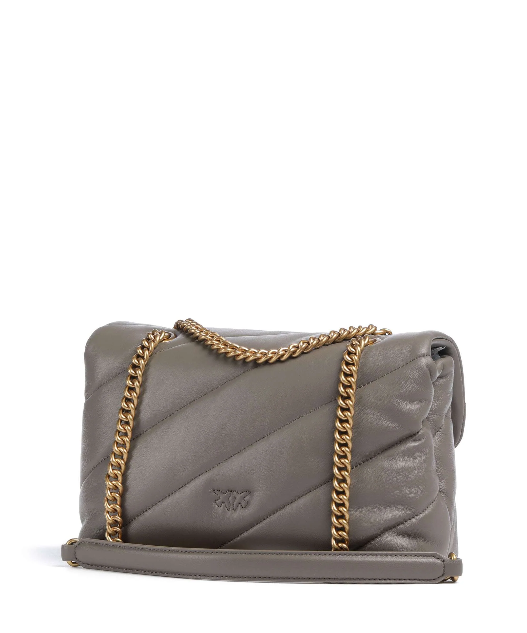 Pinko Love Puff Classic Schoudertas grigio asfalto/antique gold - Image 2