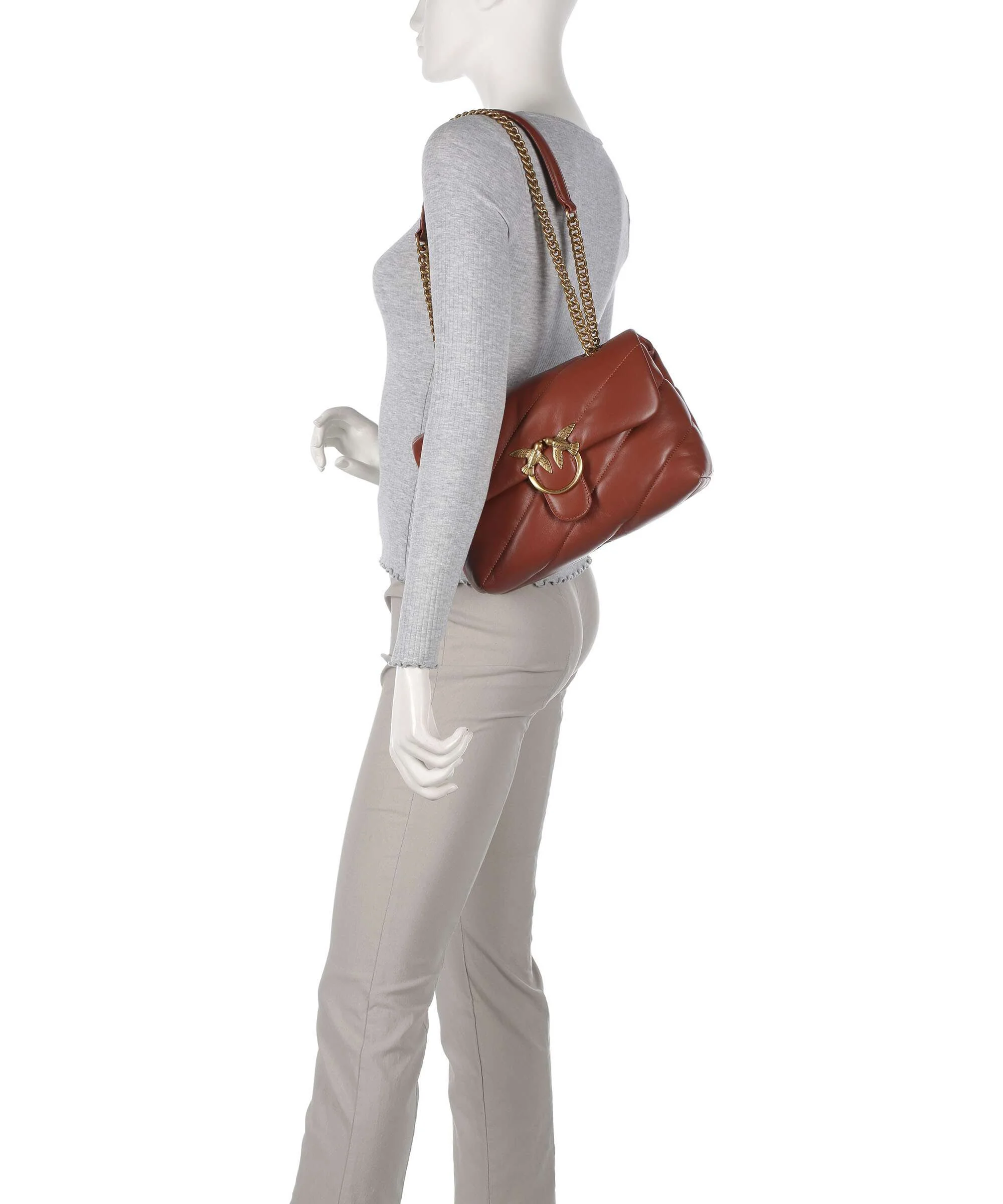 Pinko Love Puff Classic Schoudertas arabo/antique gold - Image 3