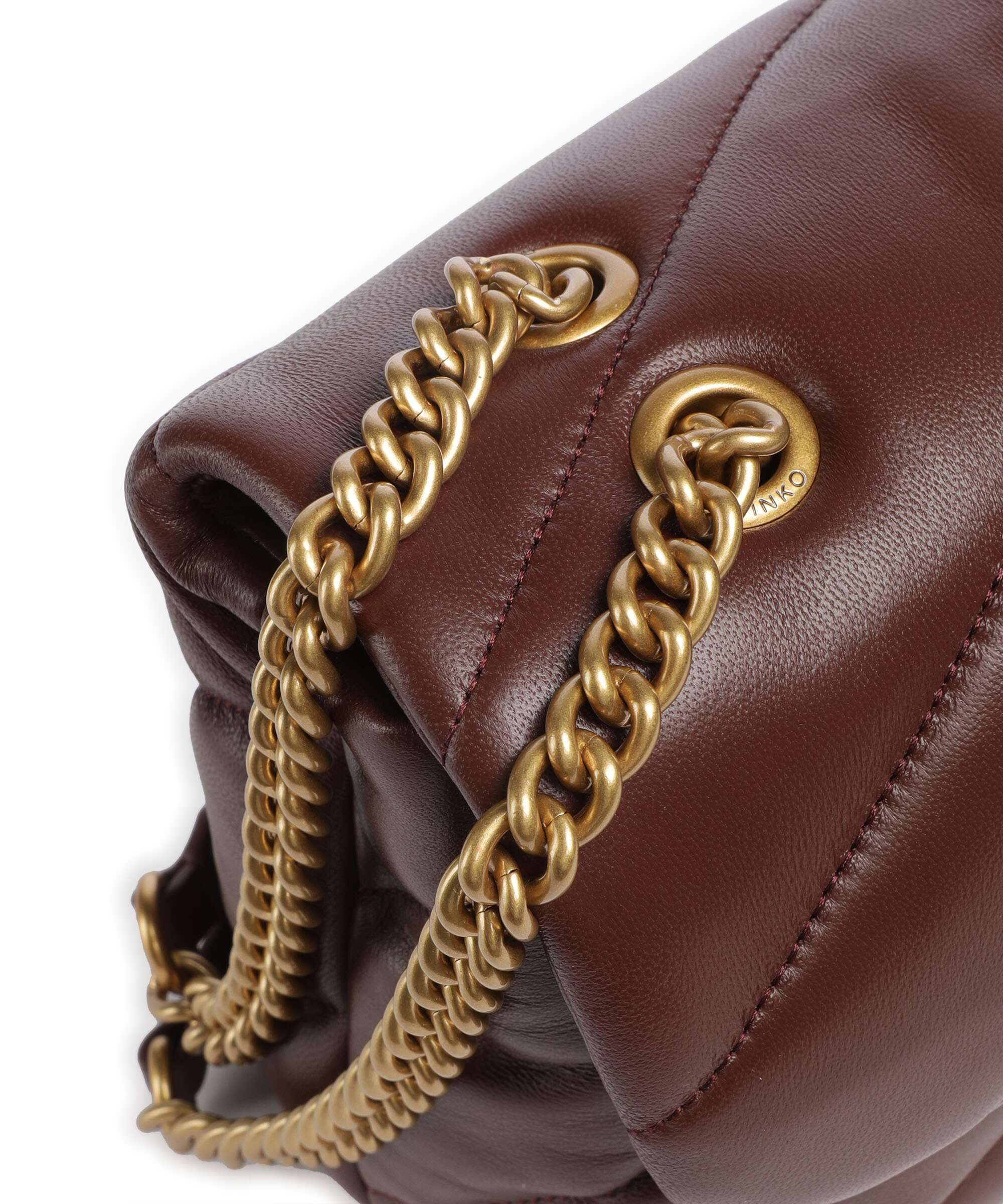 Pinko Love Puff Classic Schoudertas rosso vino/antique gold - Image 5