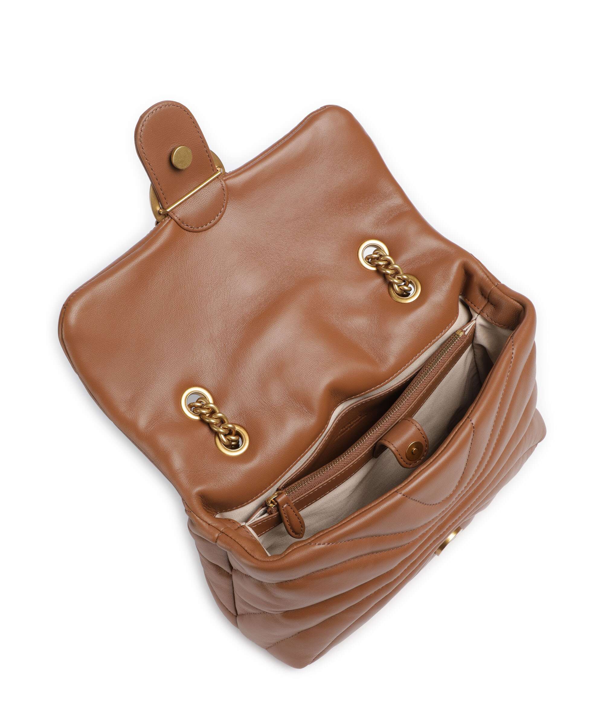 Pinko Love Puff Classic Schoudertas marrone/leone/antique gold - Image 7