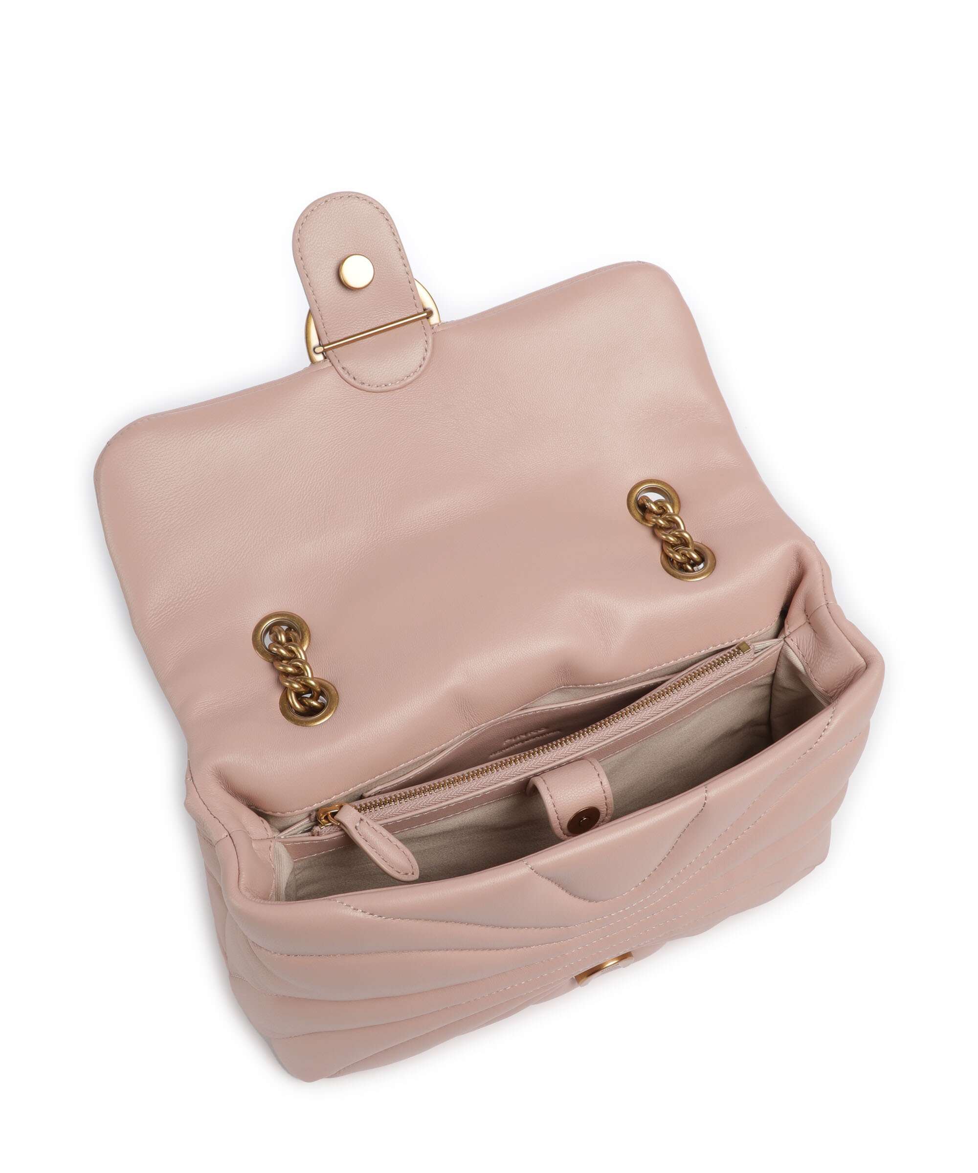 Pinko Love Puff Classic Schoudertas cipria/antique gold - Image 7