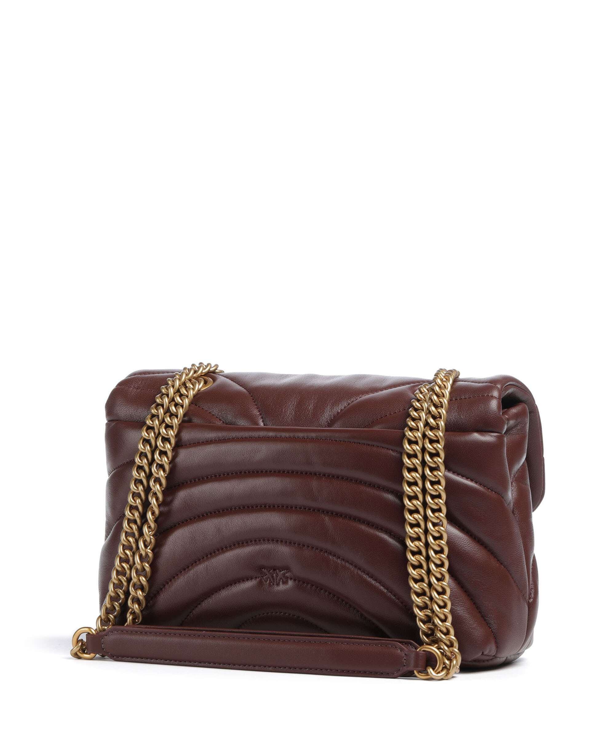 Pinko Love Puff Classic Schoudertas burgundy wine/antique gold - Image 2