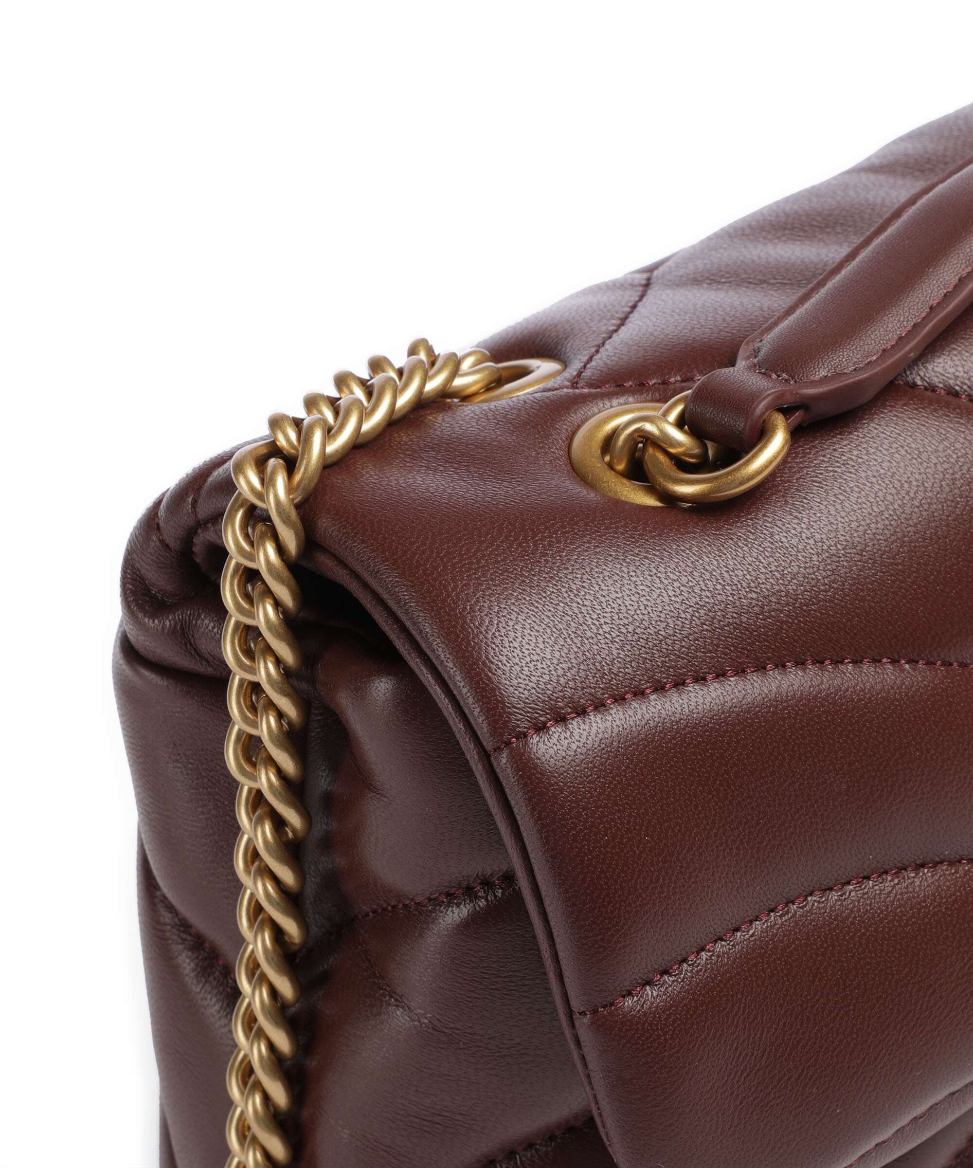 Pinko Love Puff Classic Schoudertas burgundy wine/antique gold - Image 5