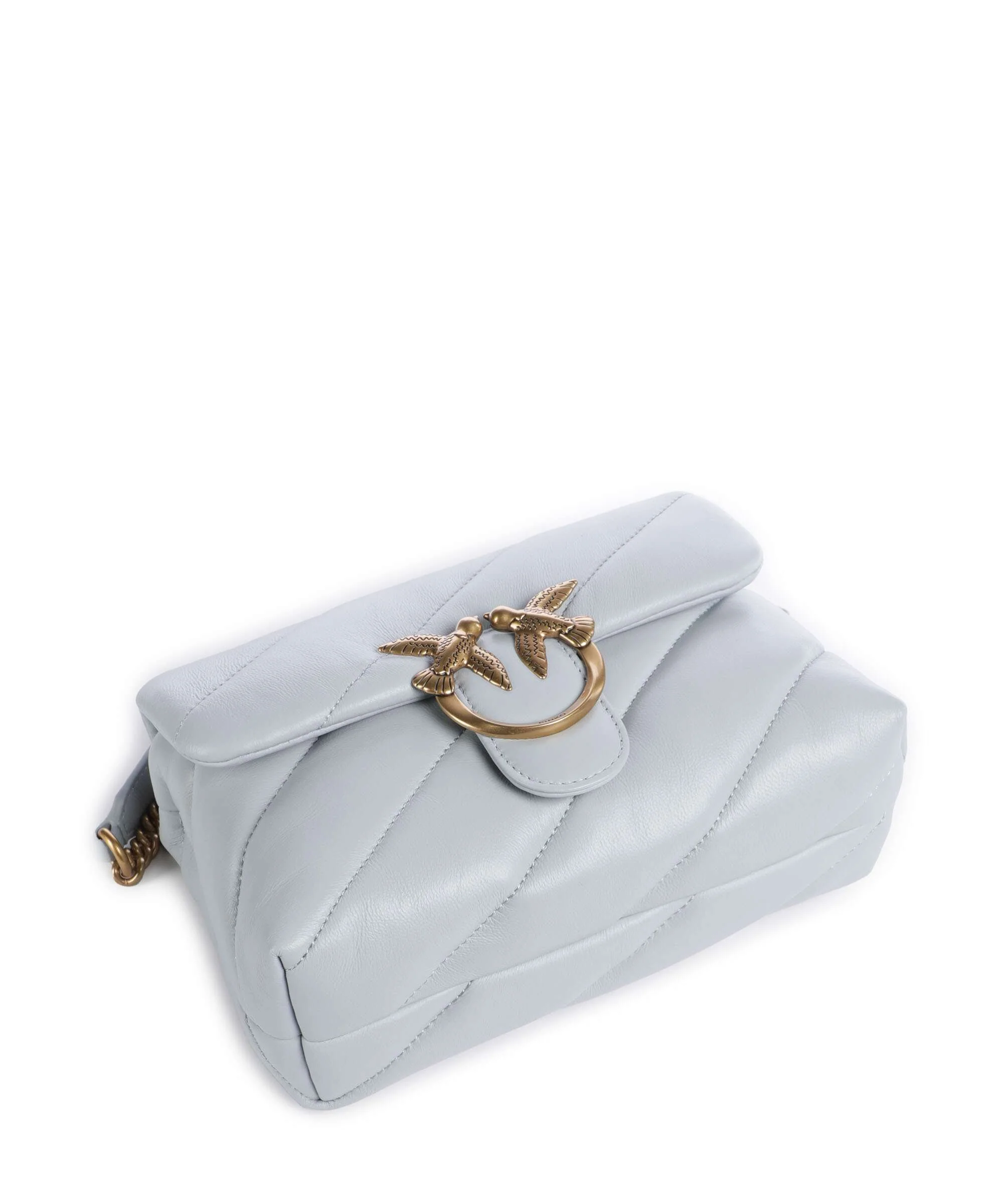 Pinko Love Puff Mini Schoudertas azzurro celeste/antique gold - Image 6