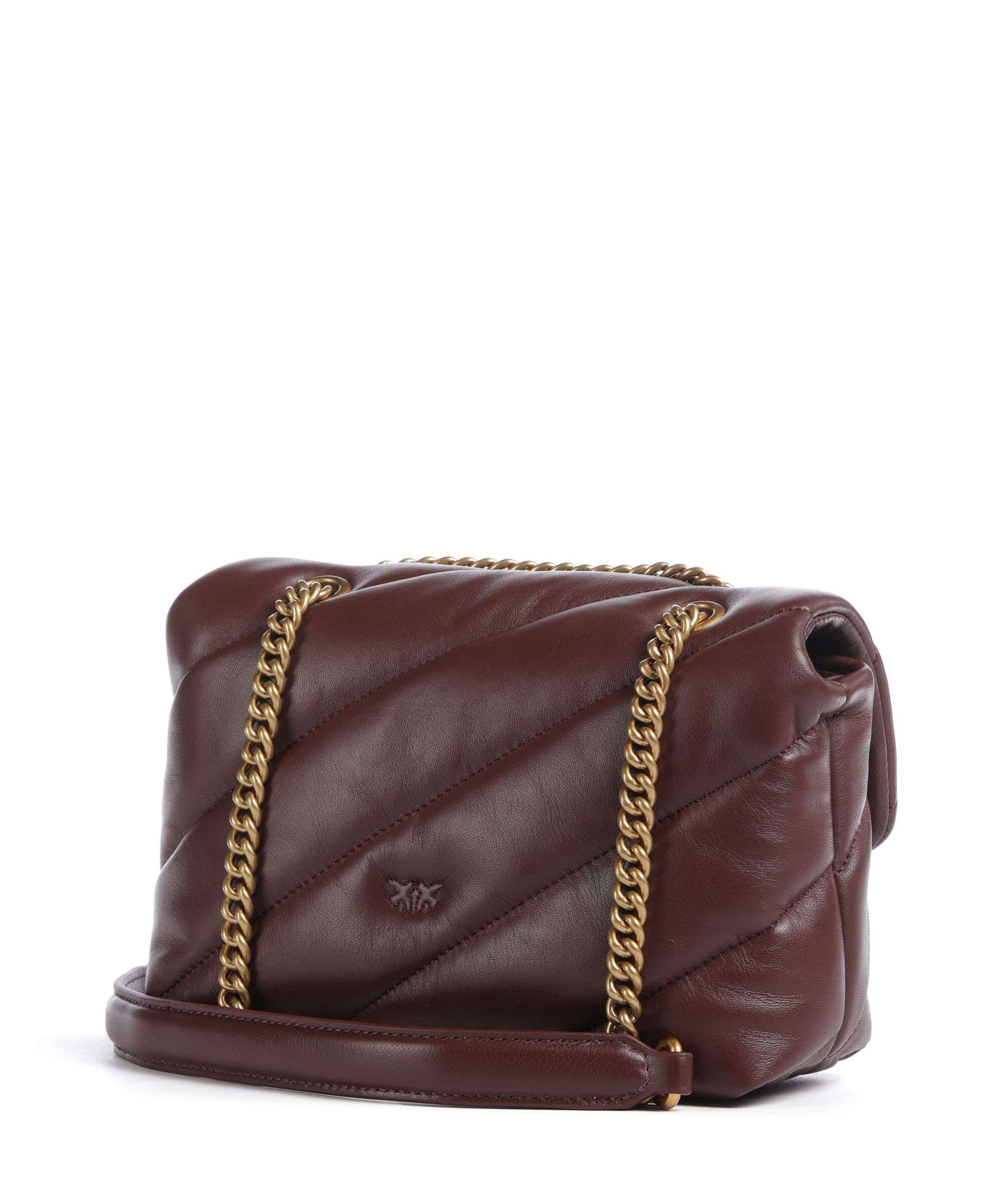 Pinko Love Puff Mini Schoudertas burgundy wine/antique gold - Image 2