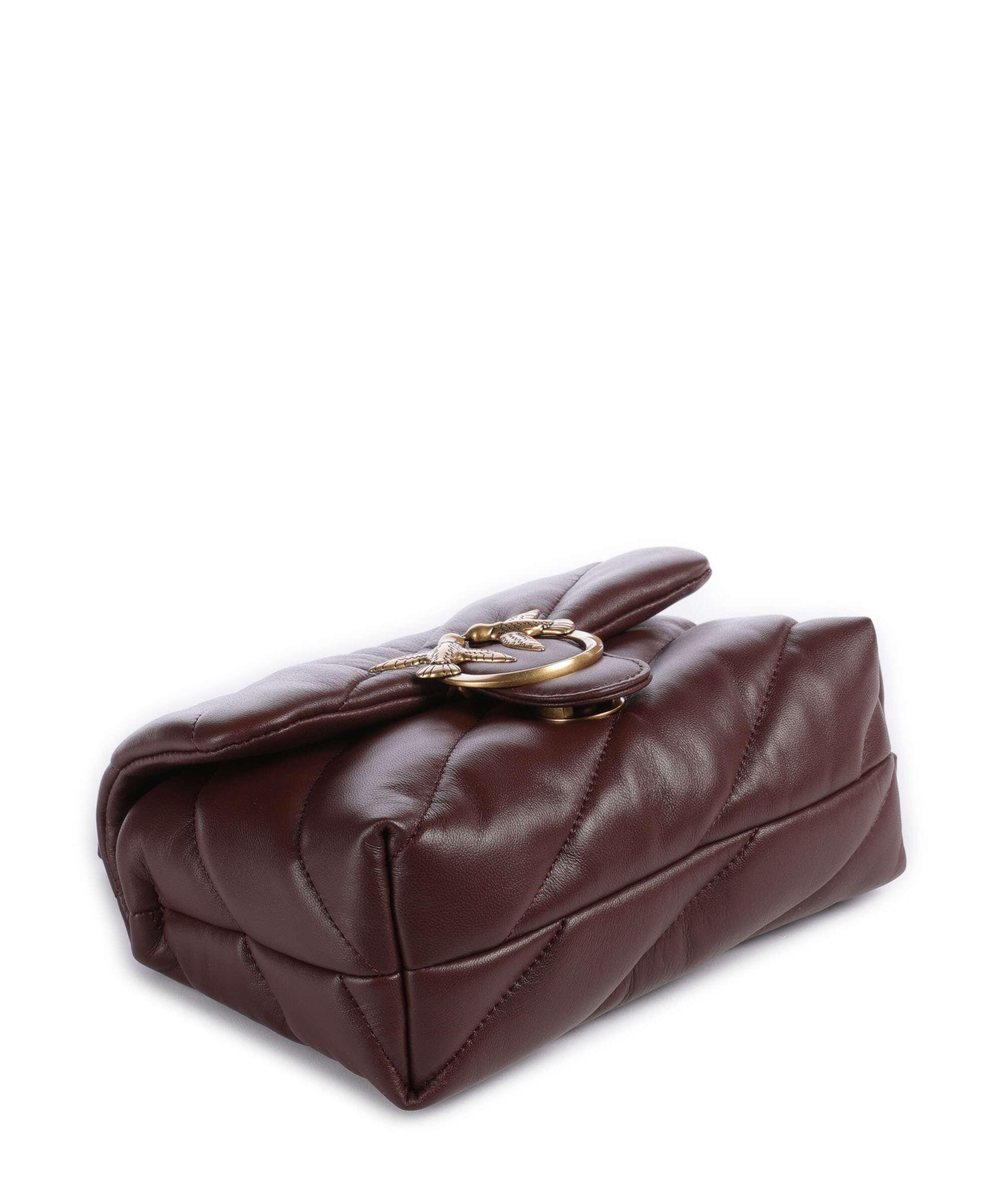 Pinko Love Puff Mini Schoudertas burgundy wine/antique gold - Image 5