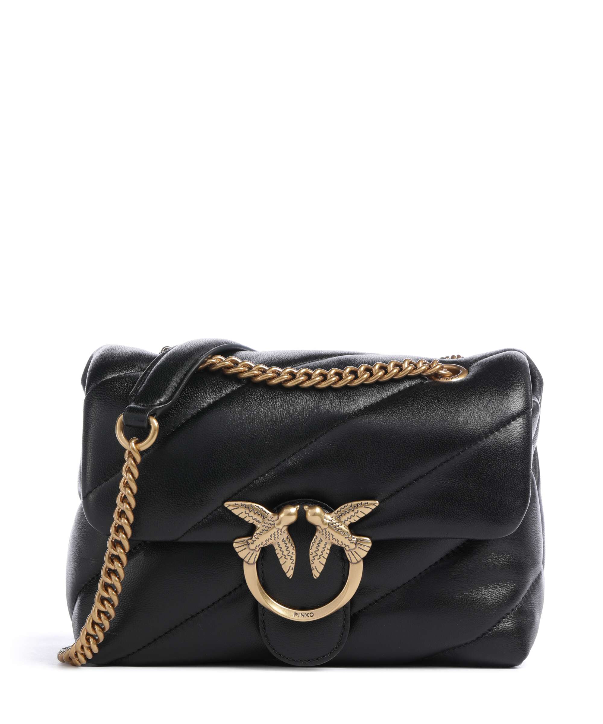 Pinko Love Puff Mini Schoudertas nero/antique gold