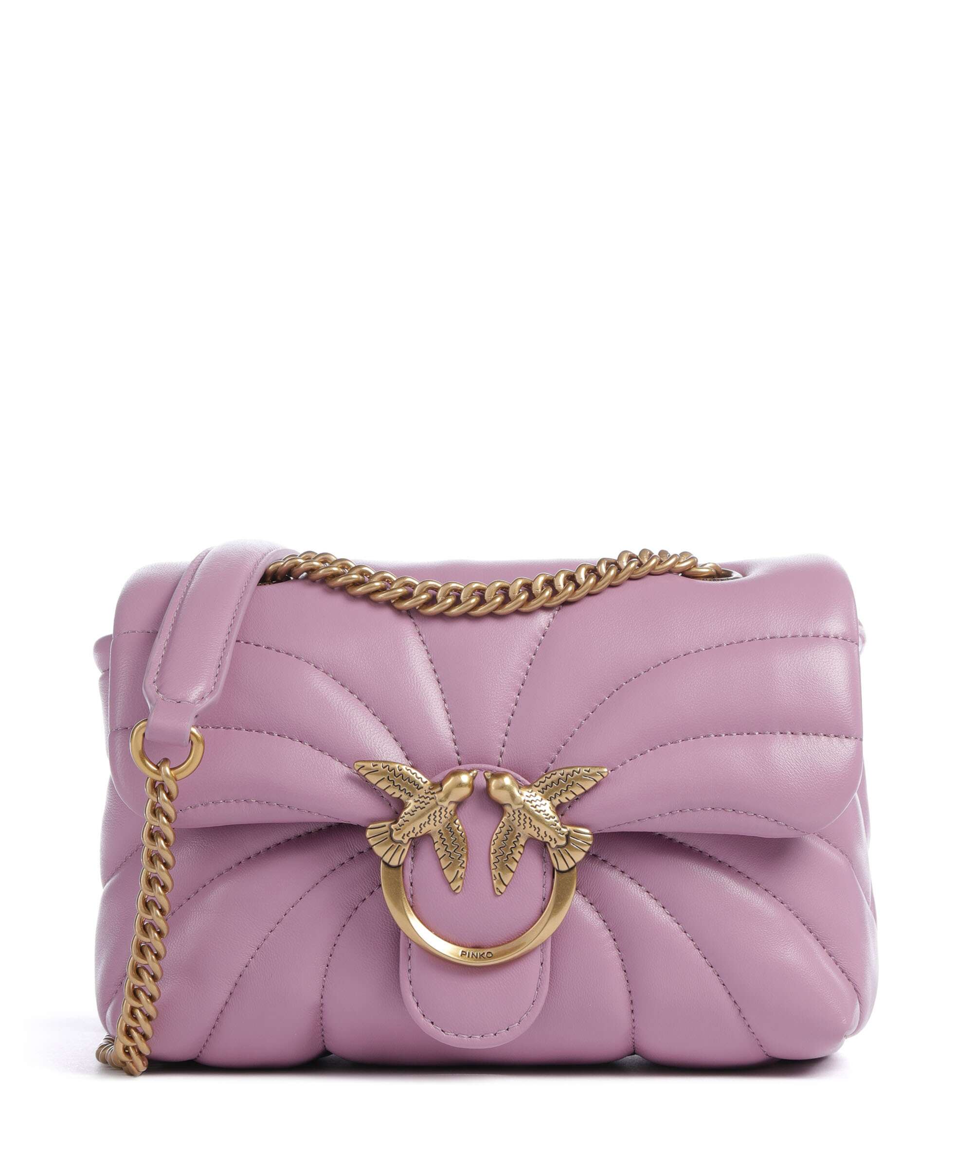 Pinko Love Puff Mini Schoudertas lilla/antique gold