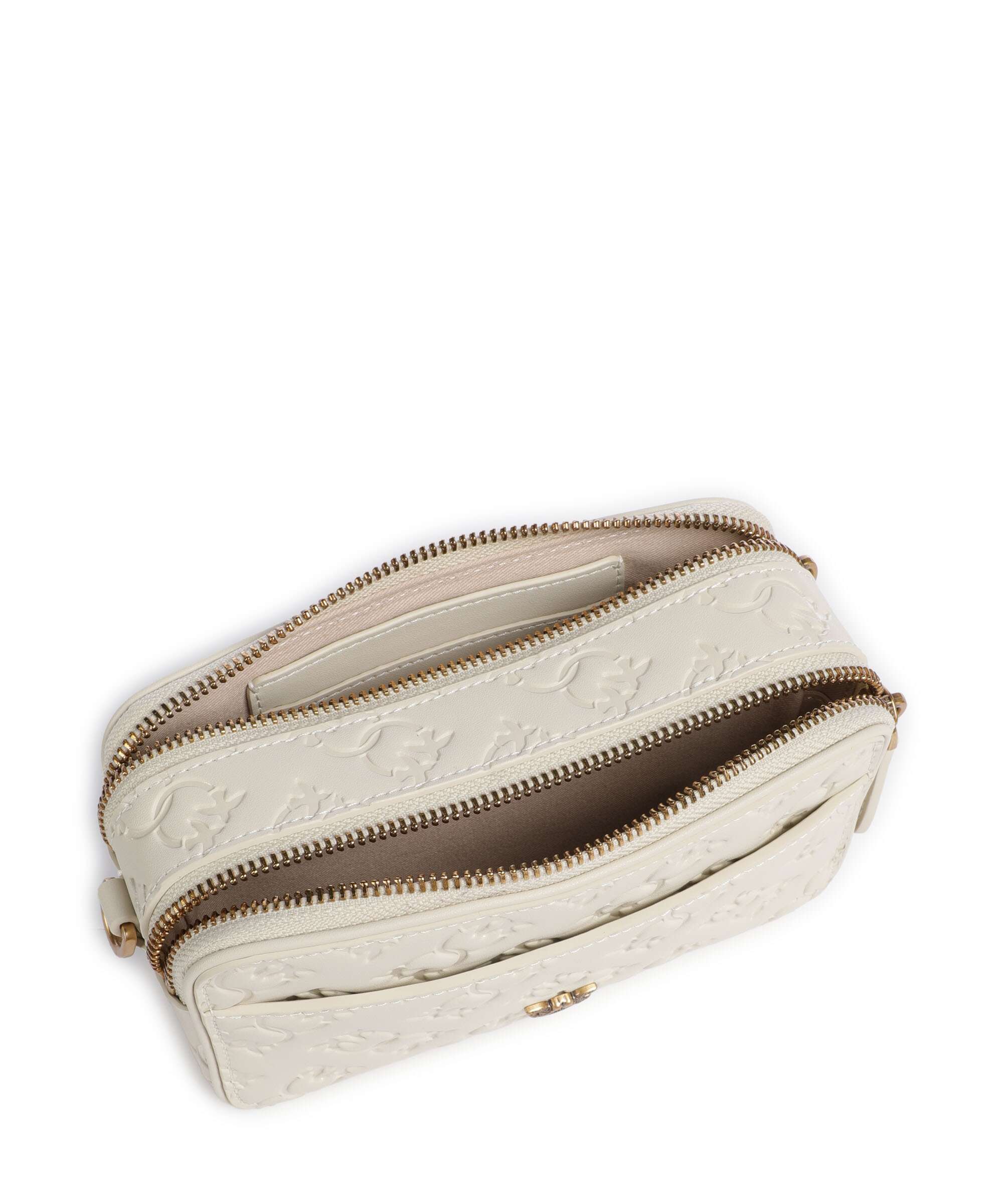 Pinko Mini Crossbody tas bianco seta/antique gold - Image 6