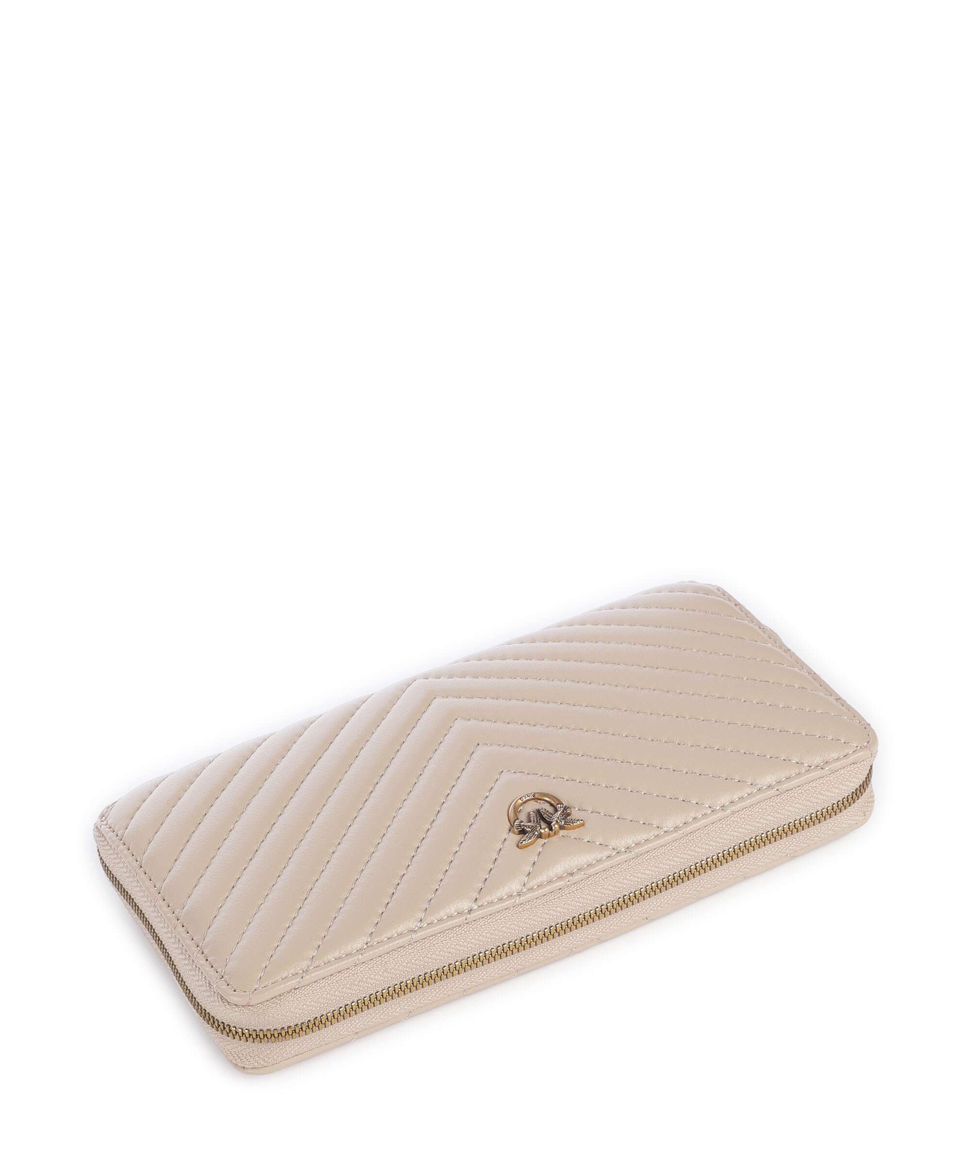 Pinko Ryder Portemonnee beige/grigio fumo/antique gold - Image 4
