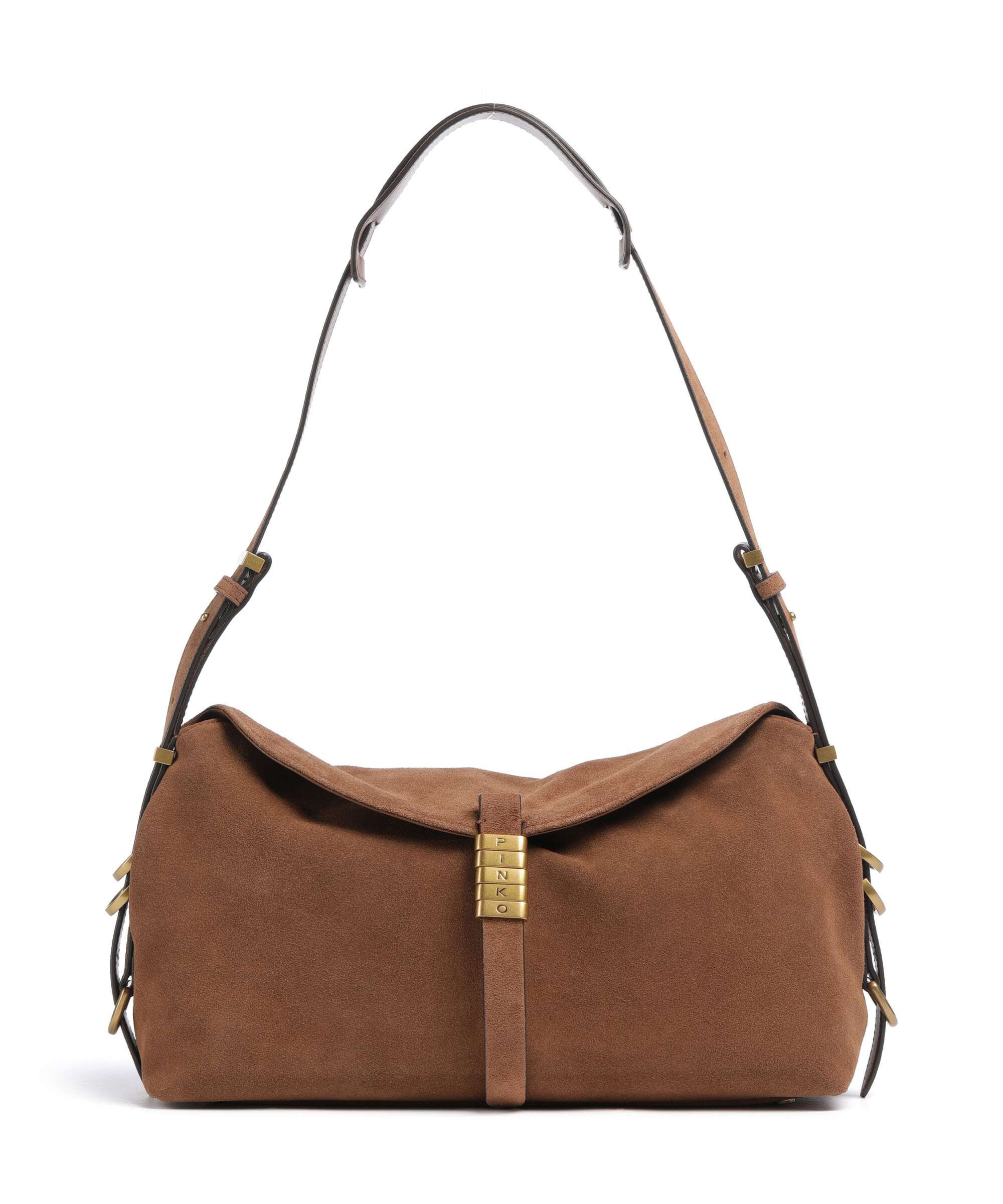 Pinko Saddle Classic Hobo tas marrone/leone/antique gold
